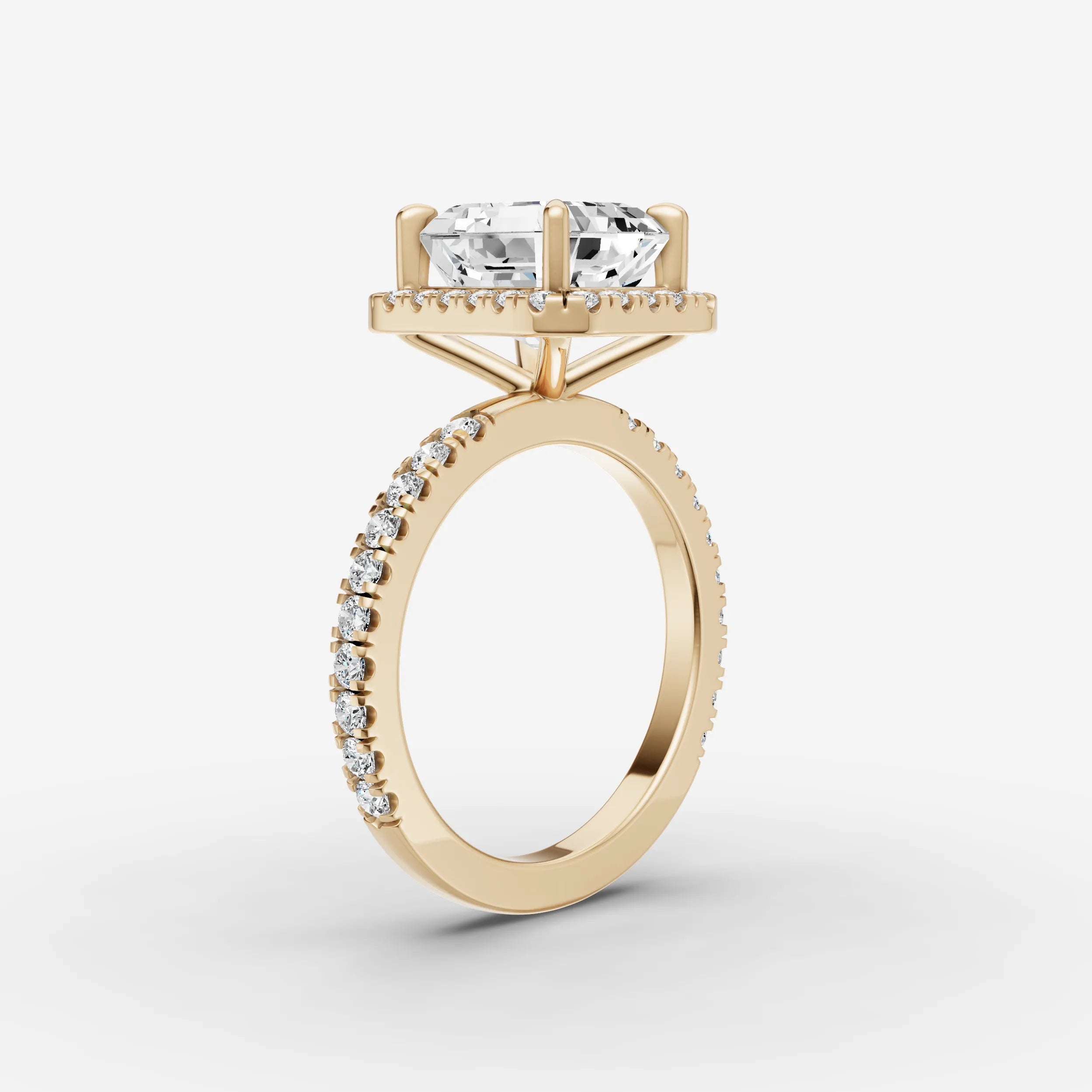 Halo & Pave - Emerald