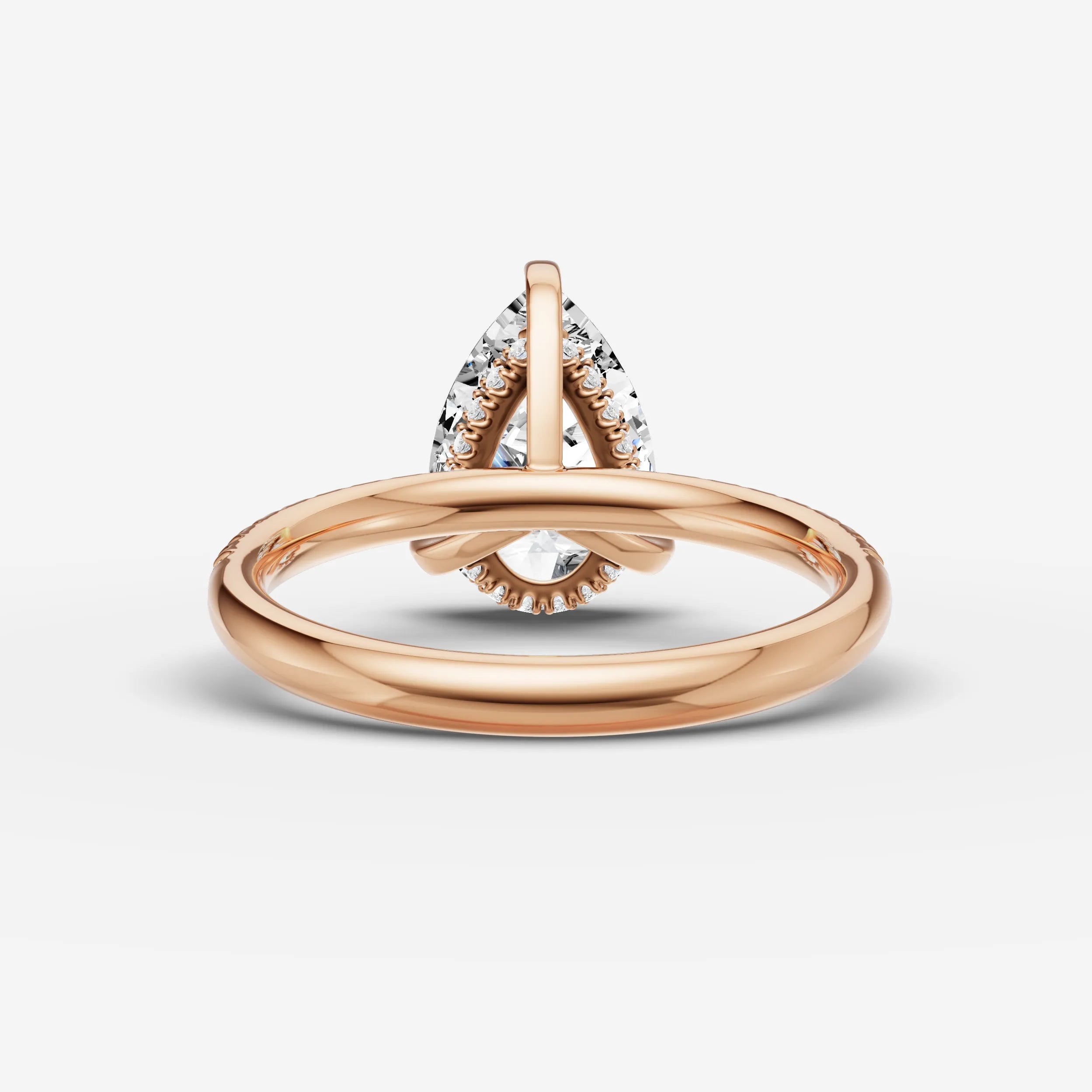 Hidden Halo & Pave - Pear