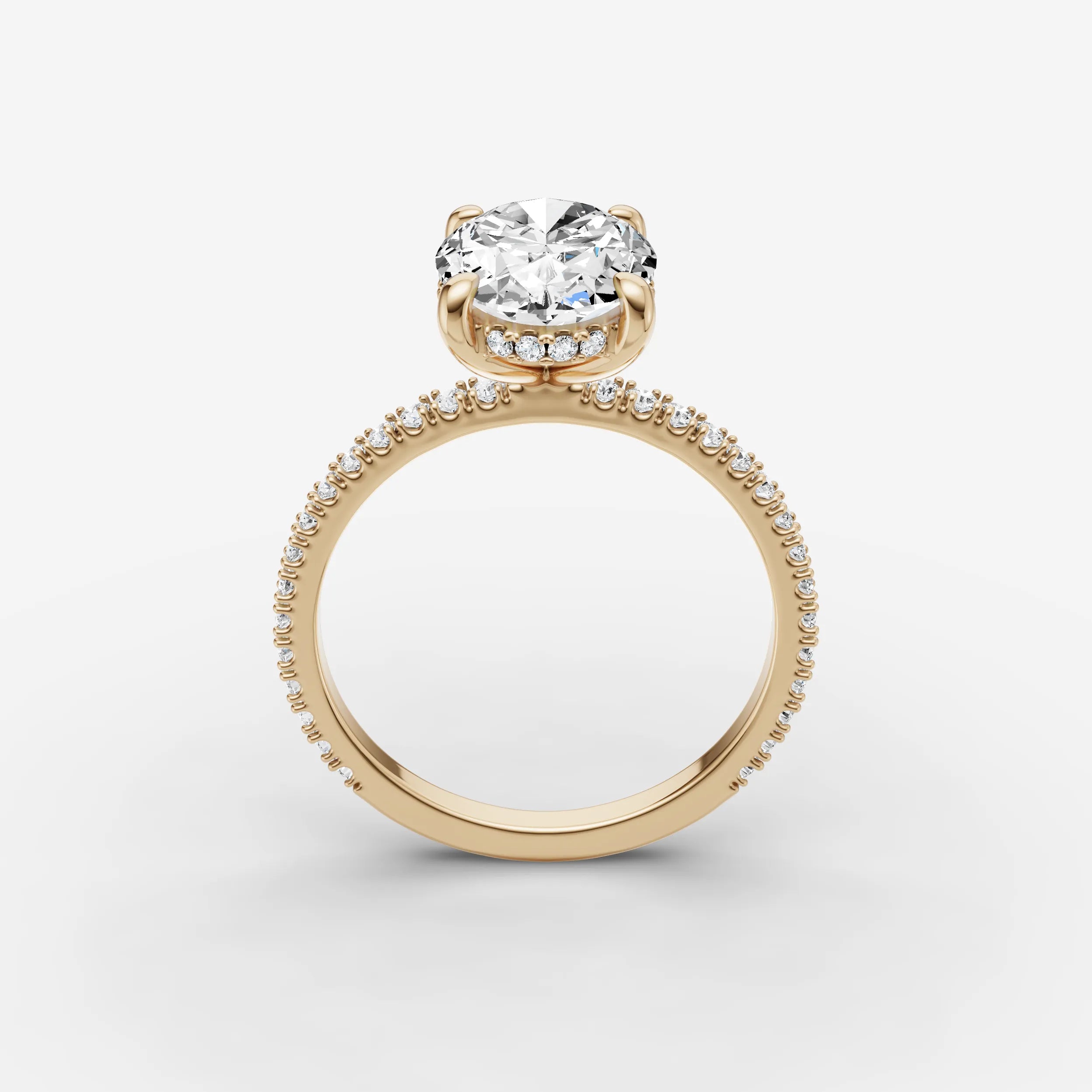 Hidden Halo & Pave - Oval