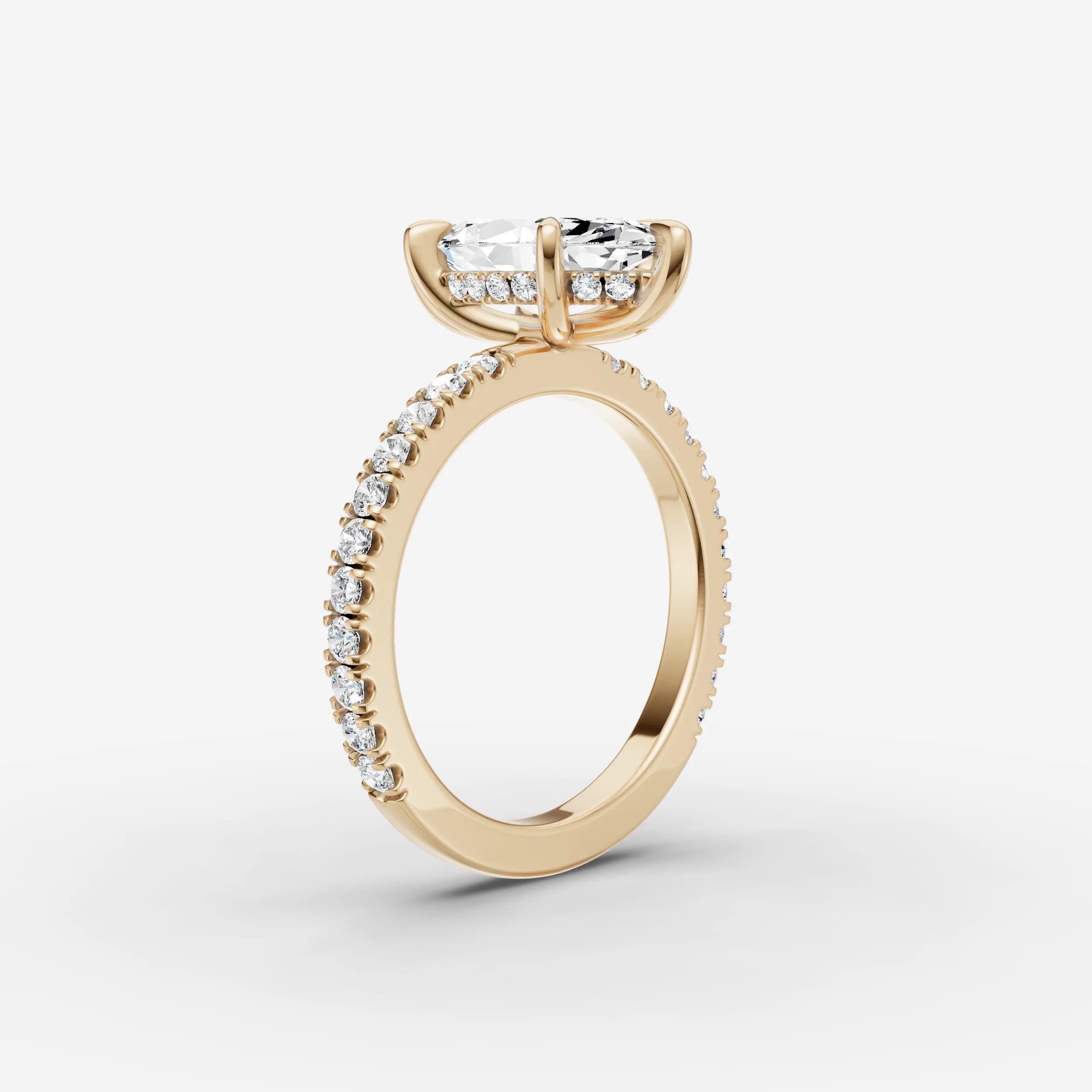 Hidden Halo & Pave - Marquise