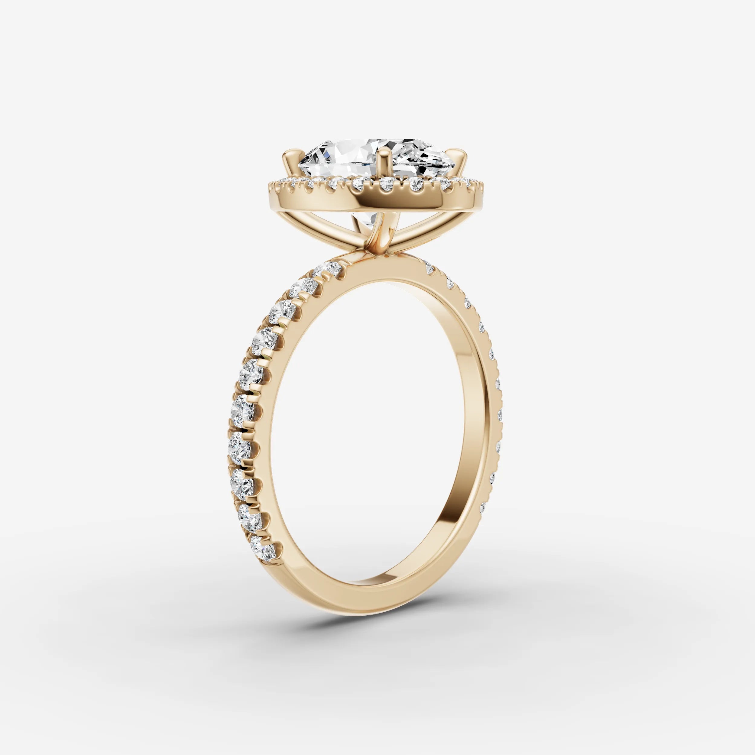 Halo & Pave - Oval