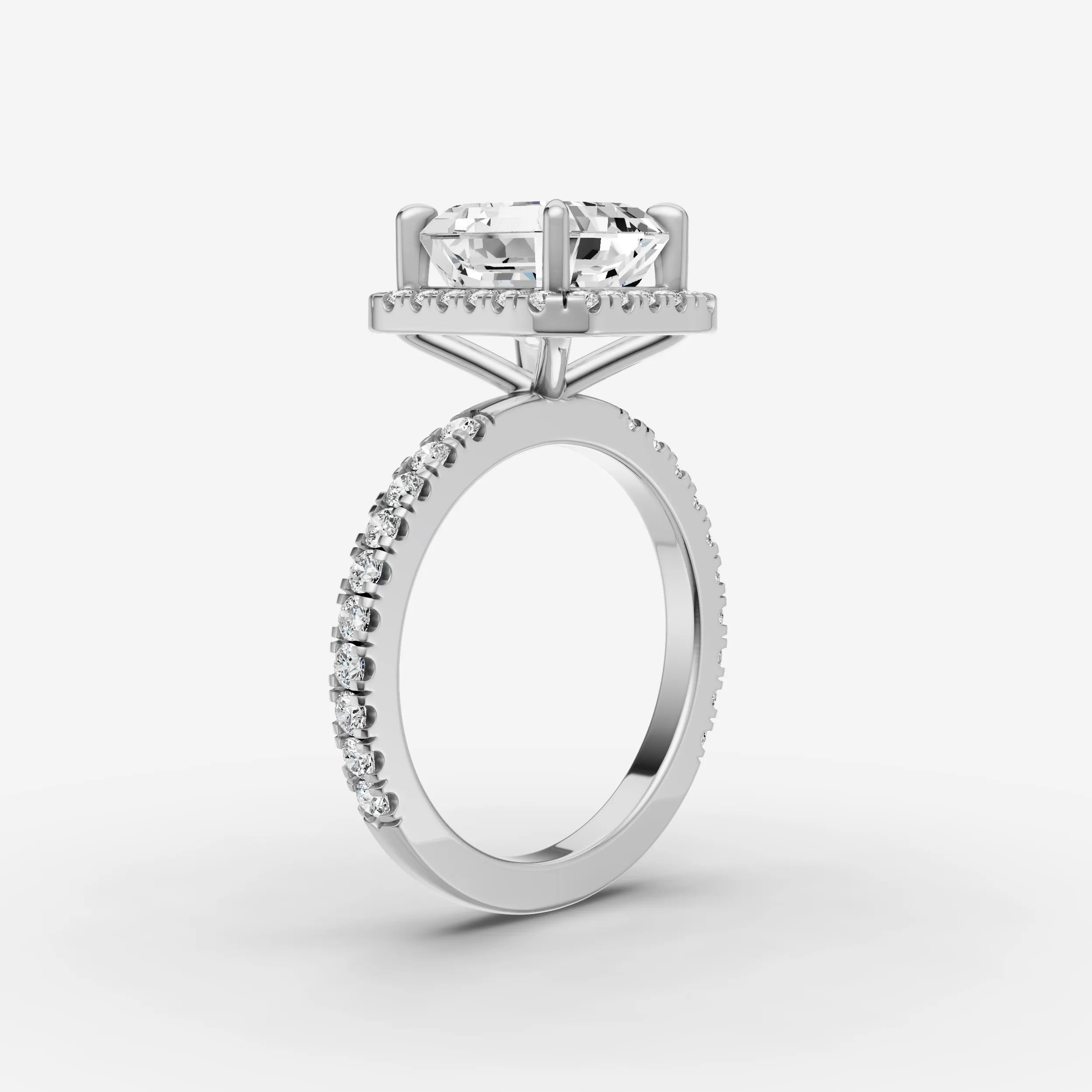 Halo & Pave - Emerald