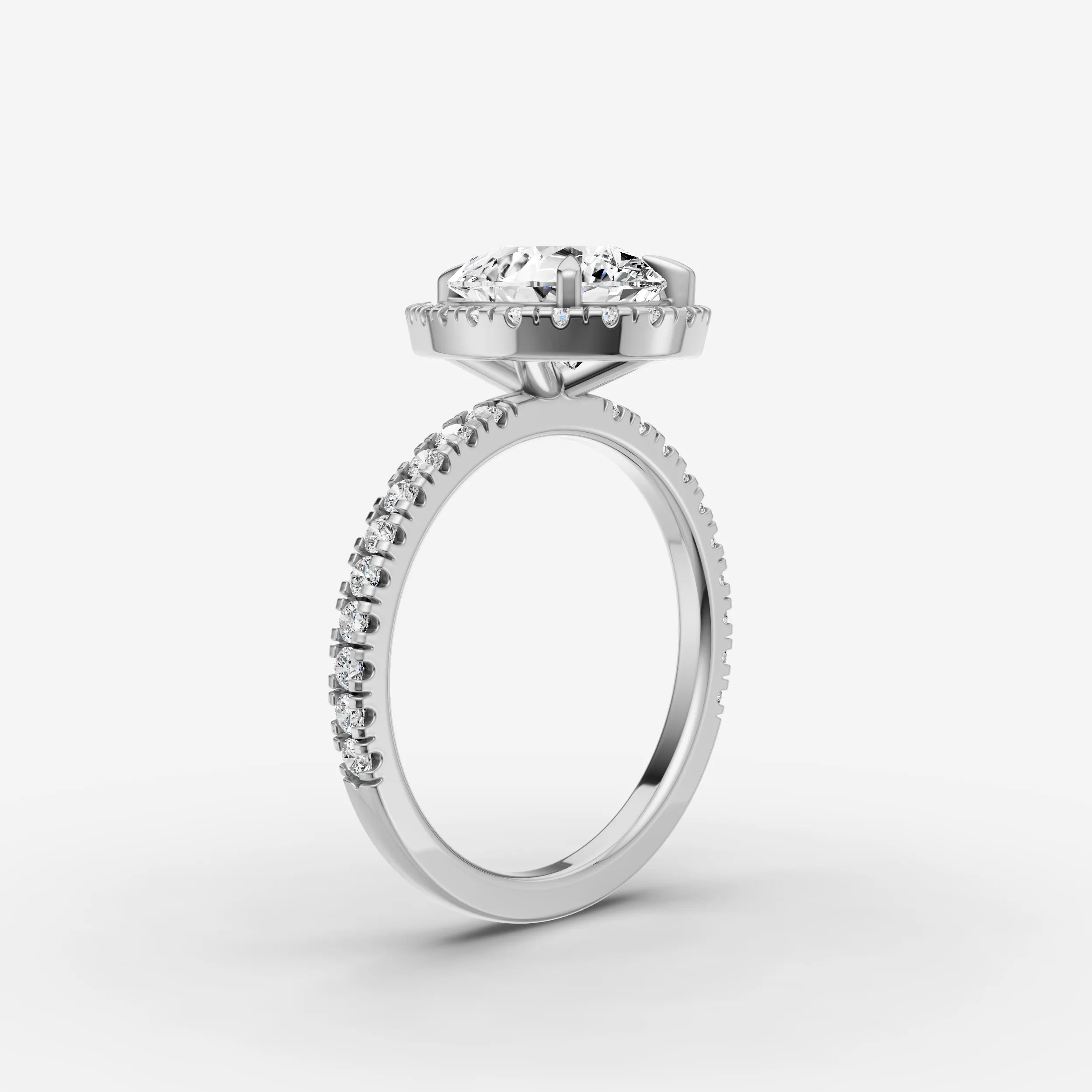 Halo & Pave - Pear