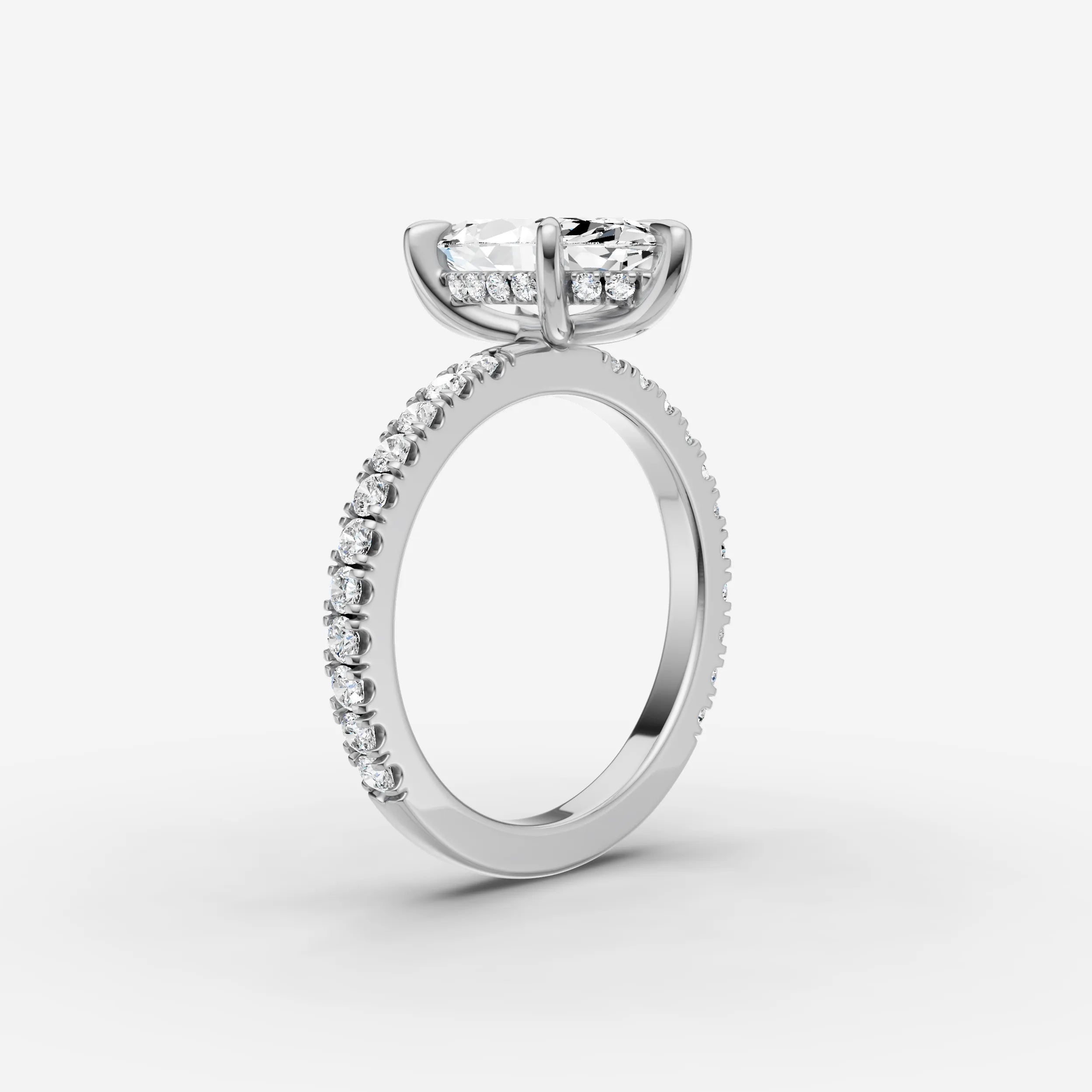 Hidden Halo & Pave - Marquise