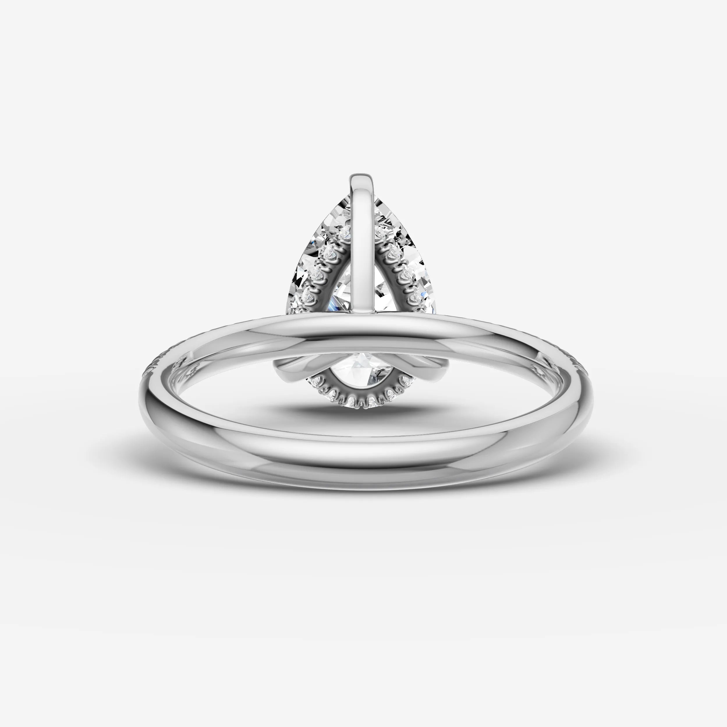 Hidden Halo & Pave - Pear