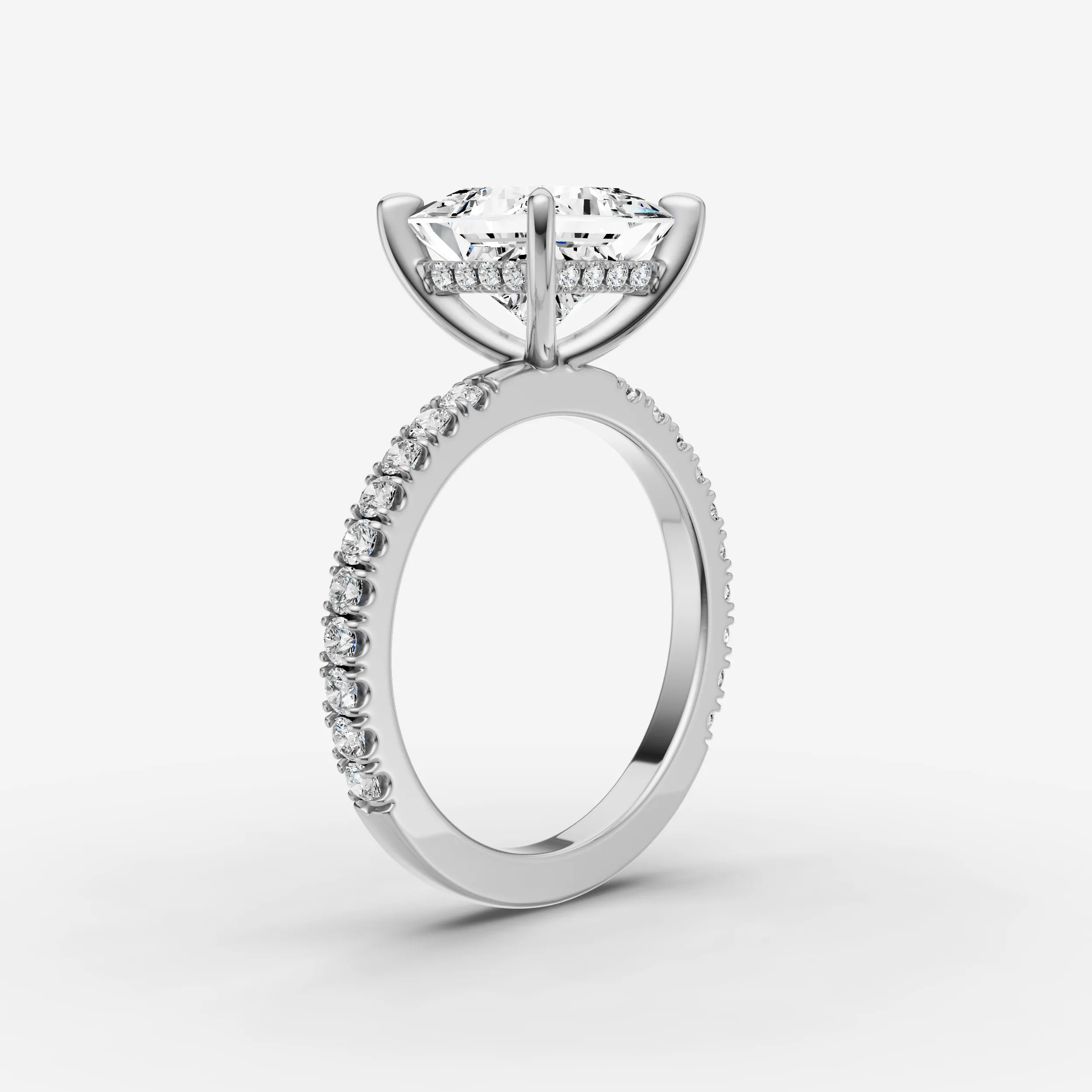 Hidden Halo & Pave - Princess