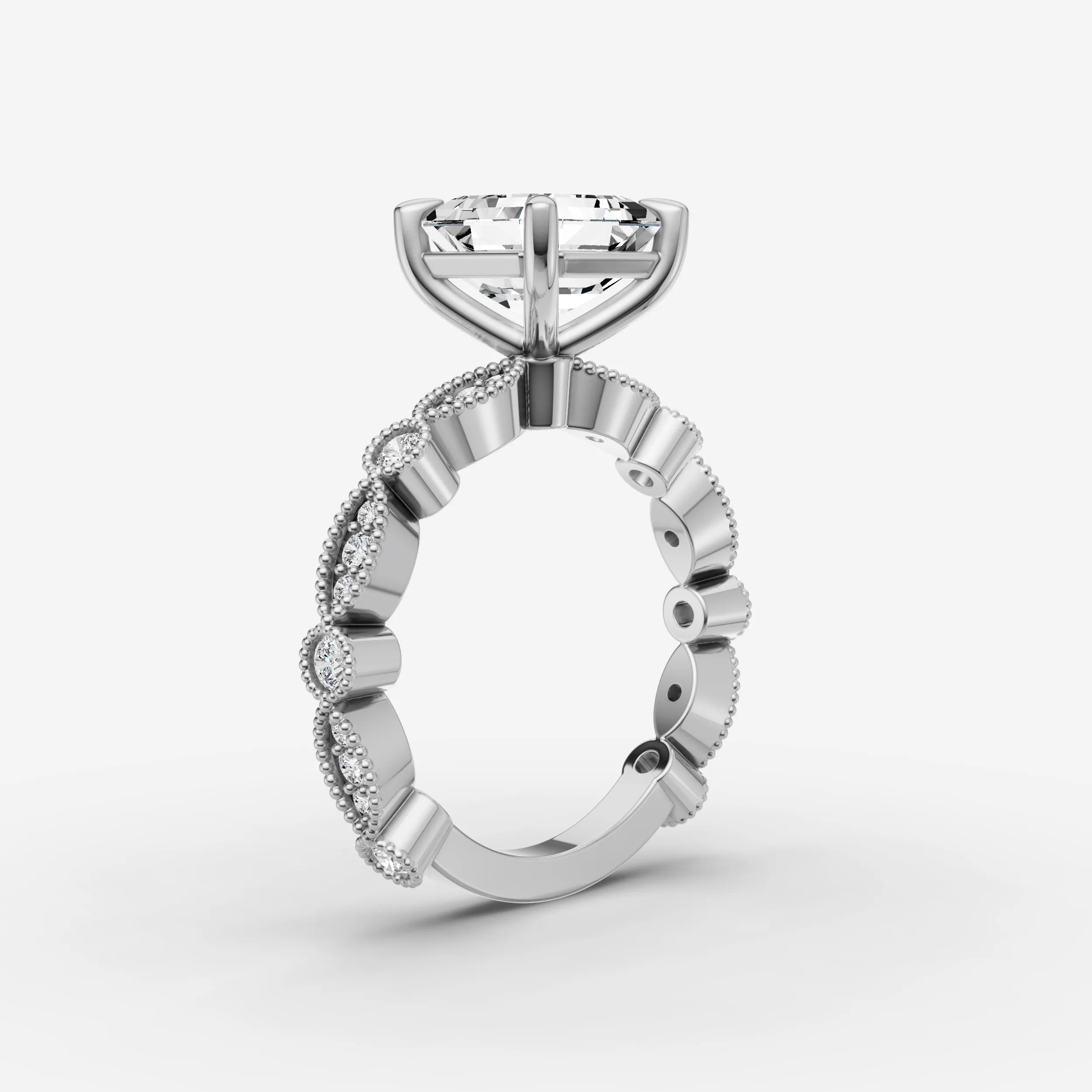 Vintage Pave - Asscher