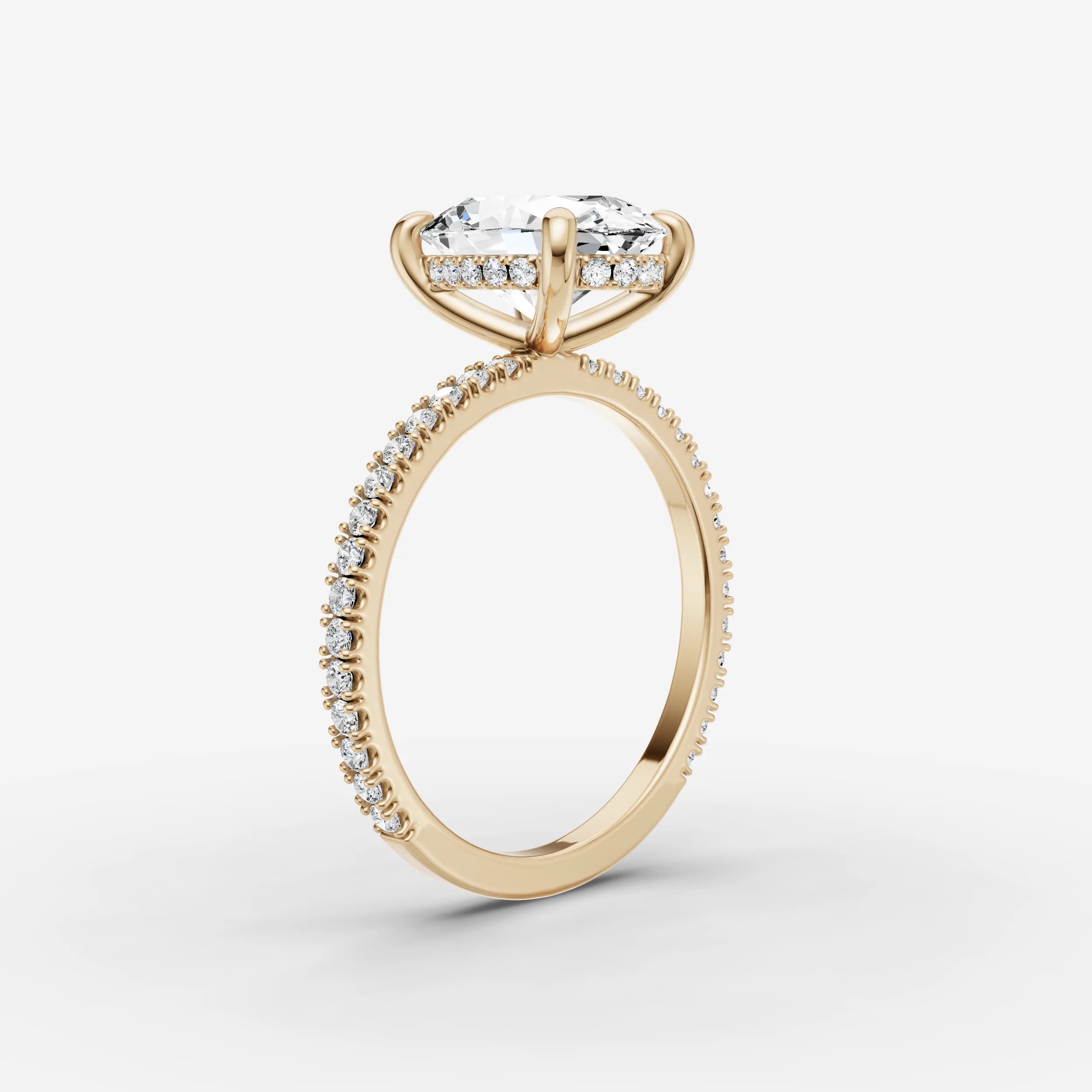 Hidden Halo & Pave - Oval