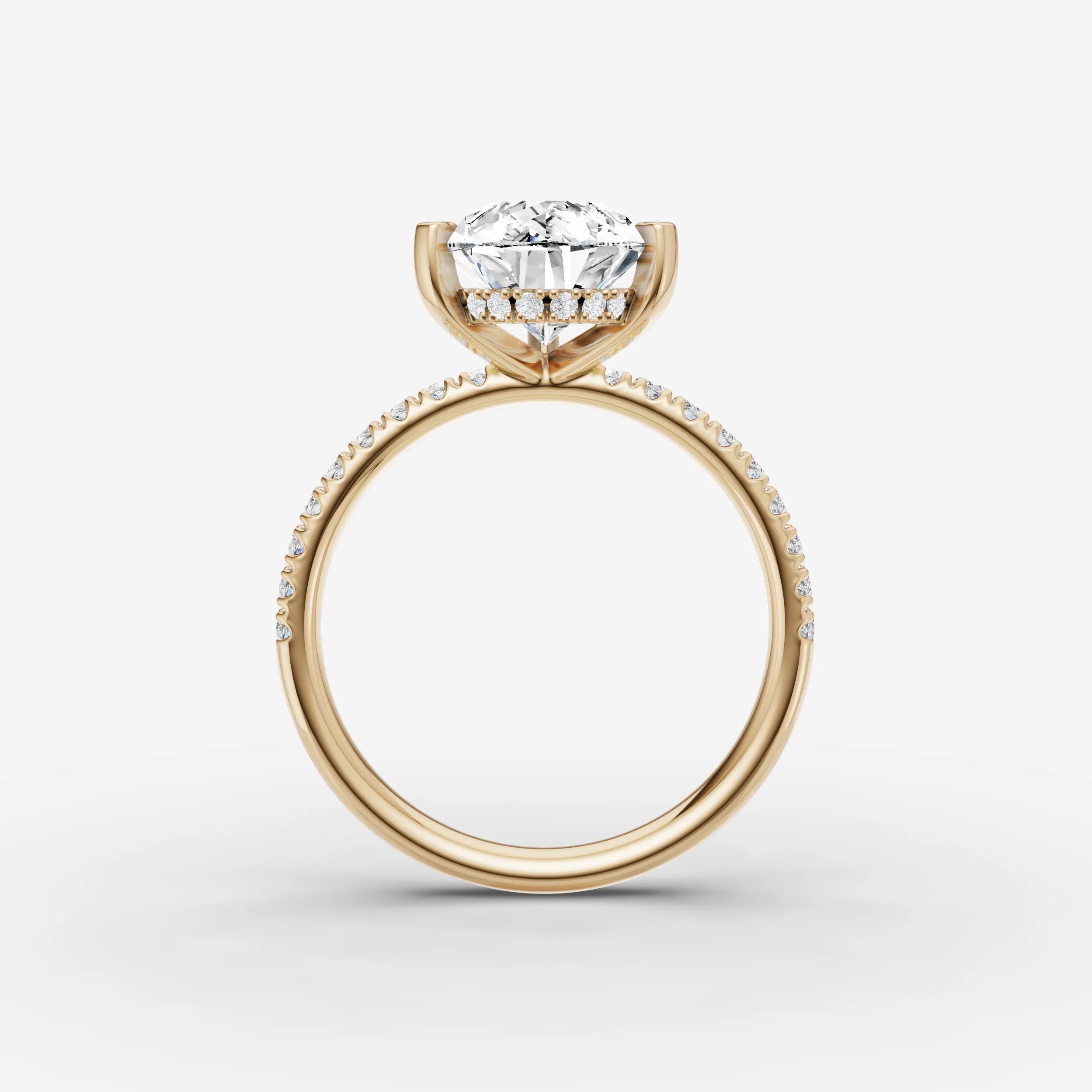 Hidden Halo & Pave - Pear