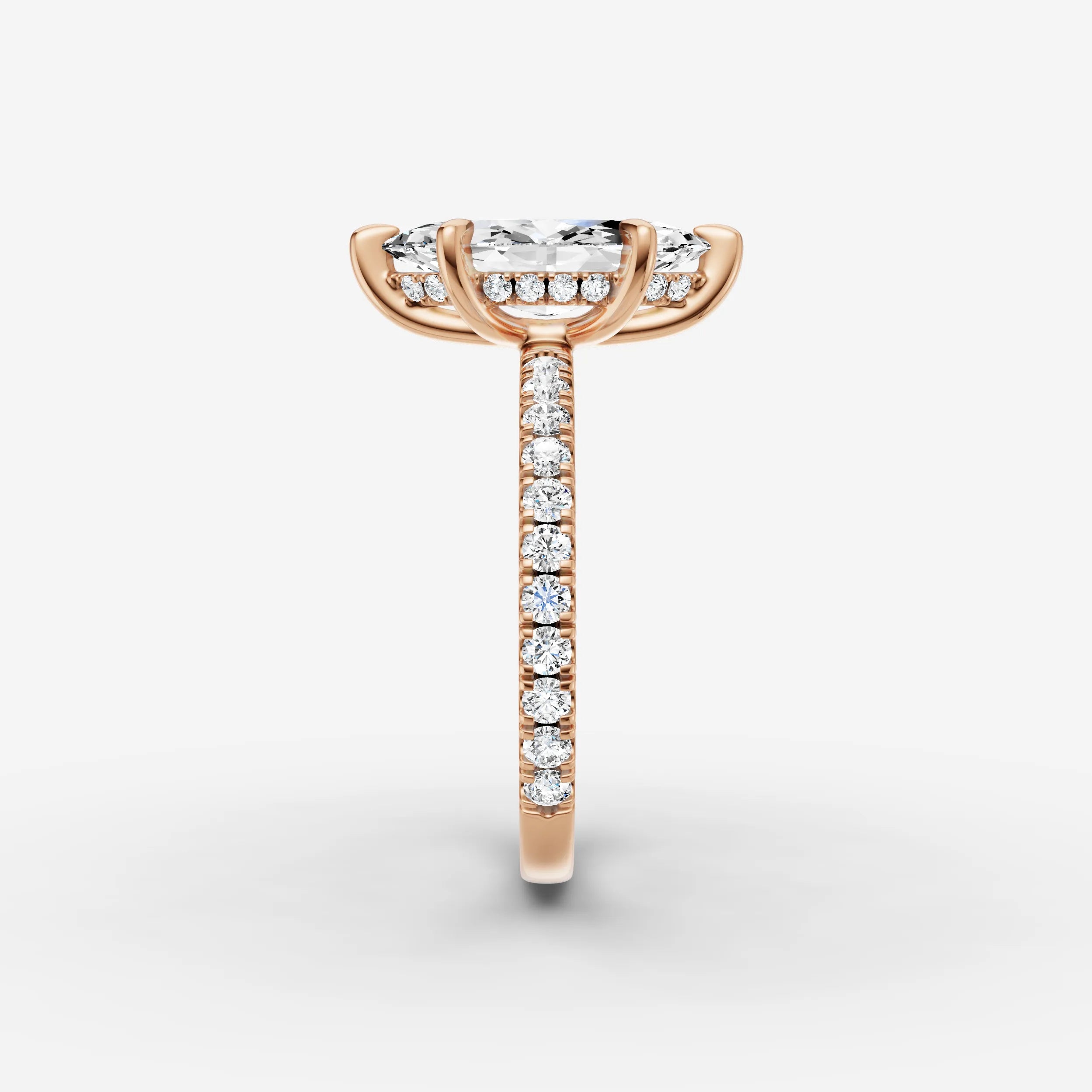 Hidden Halo & Pave - Marquise