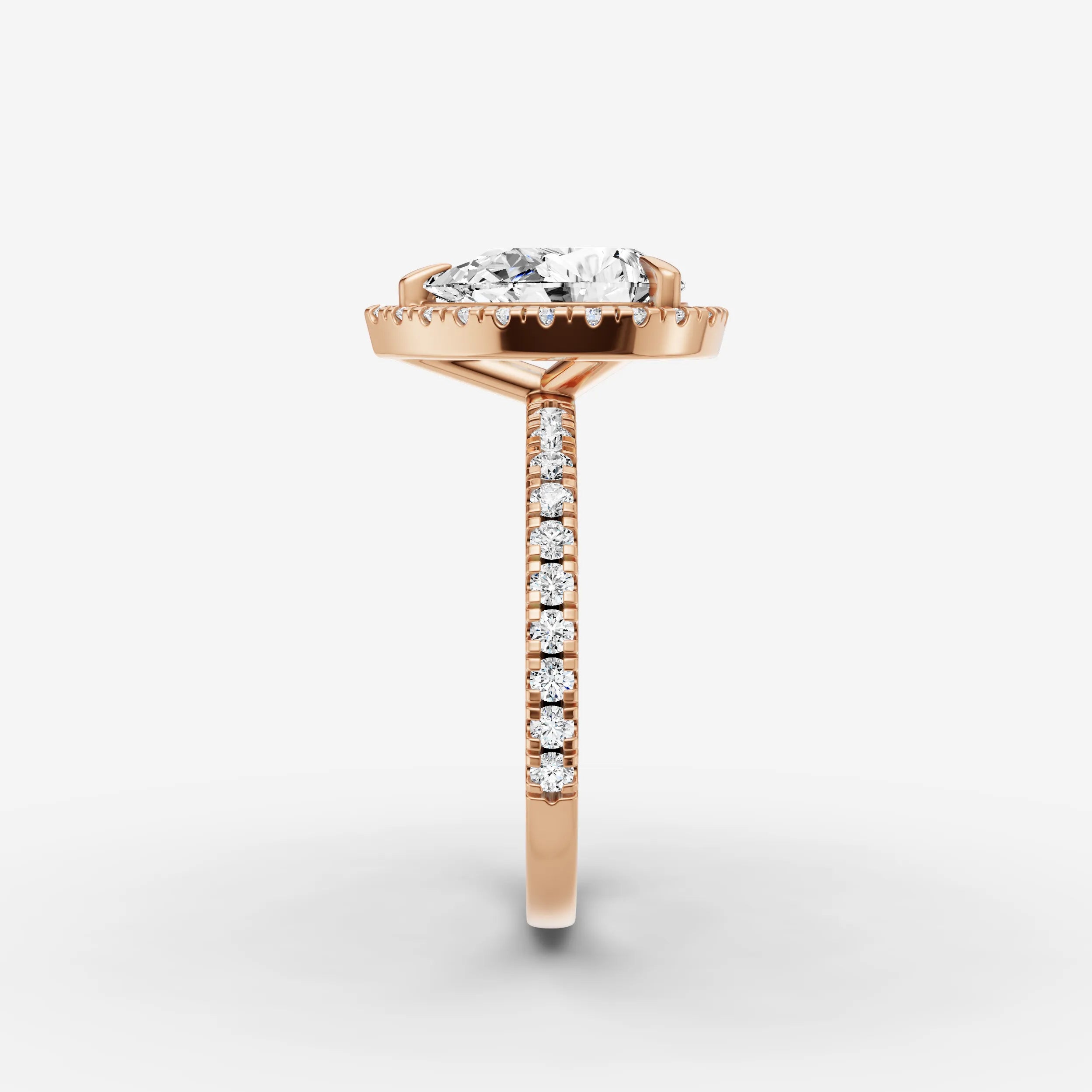 Halo & Pave - Pear