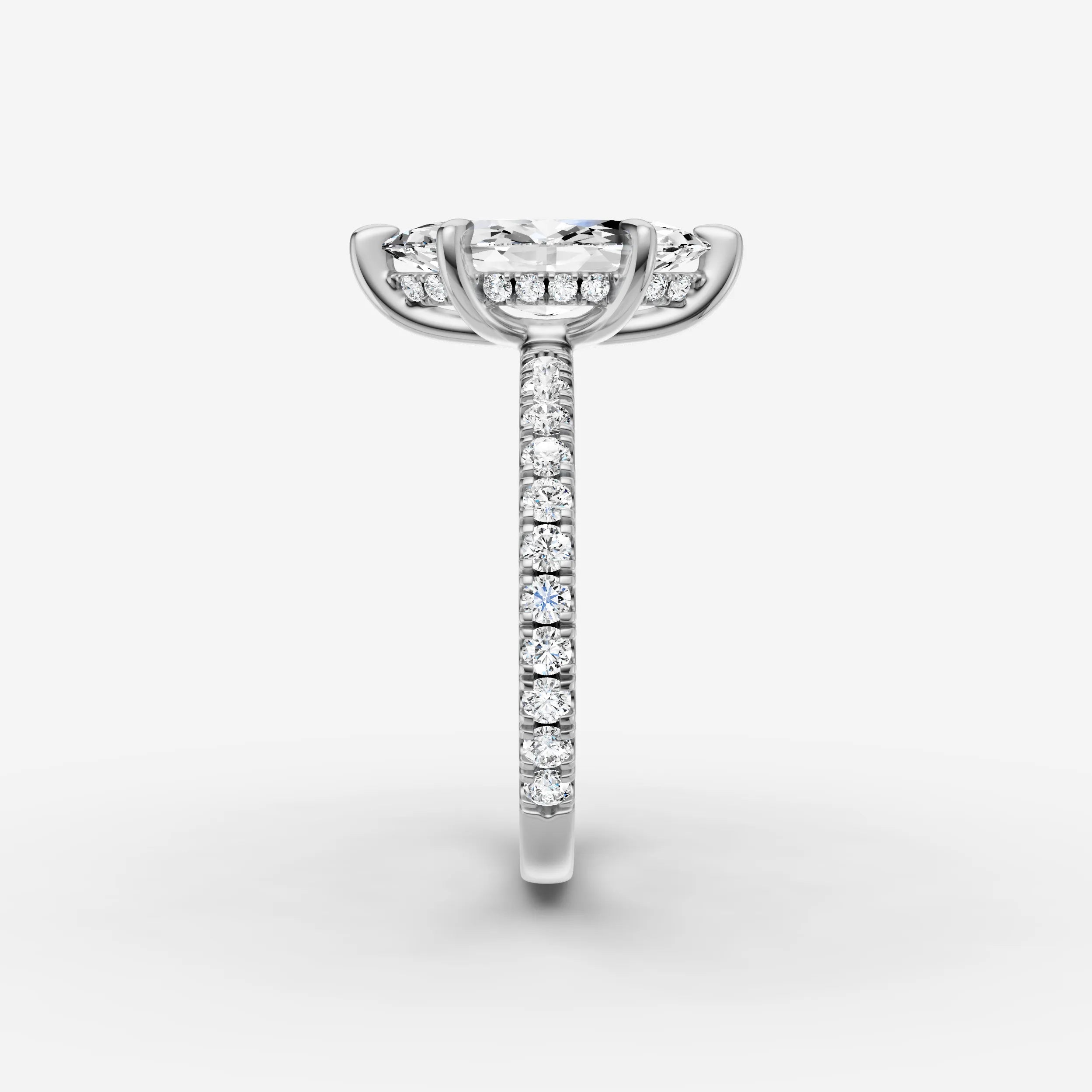 Hidden Halo & Pave - Marquise