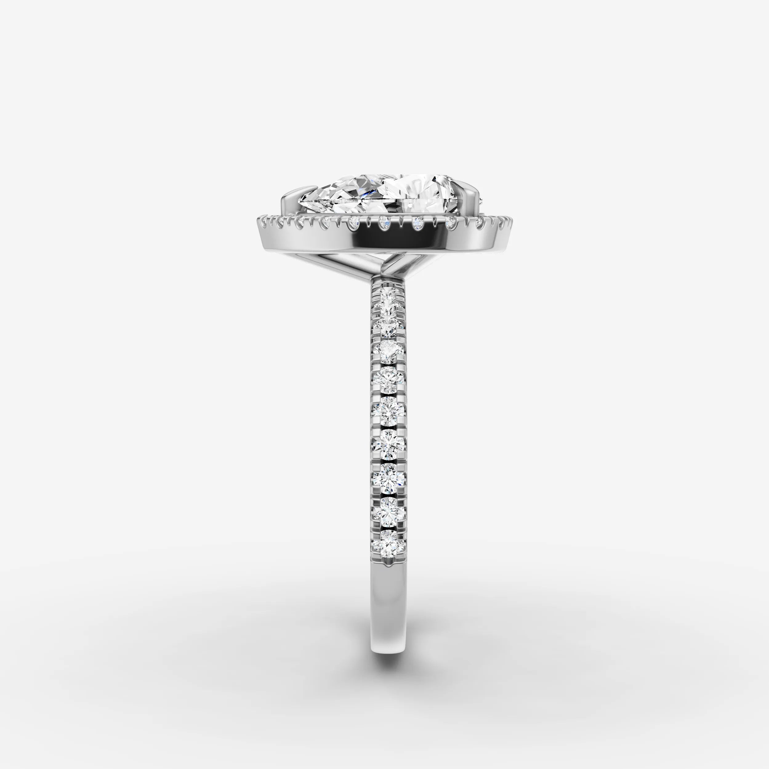 Halo & Pave - Pear