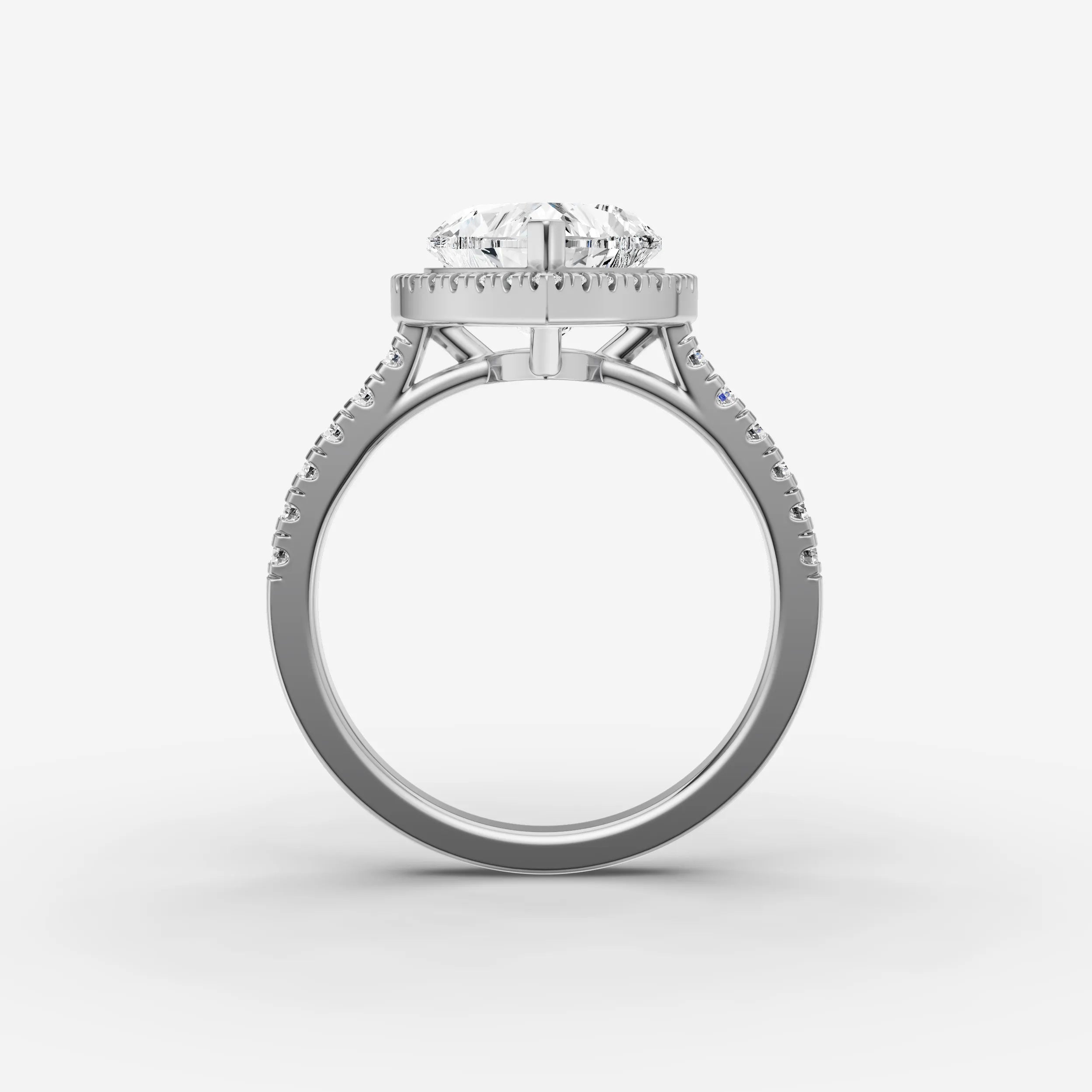 Halo & Pave - Heart