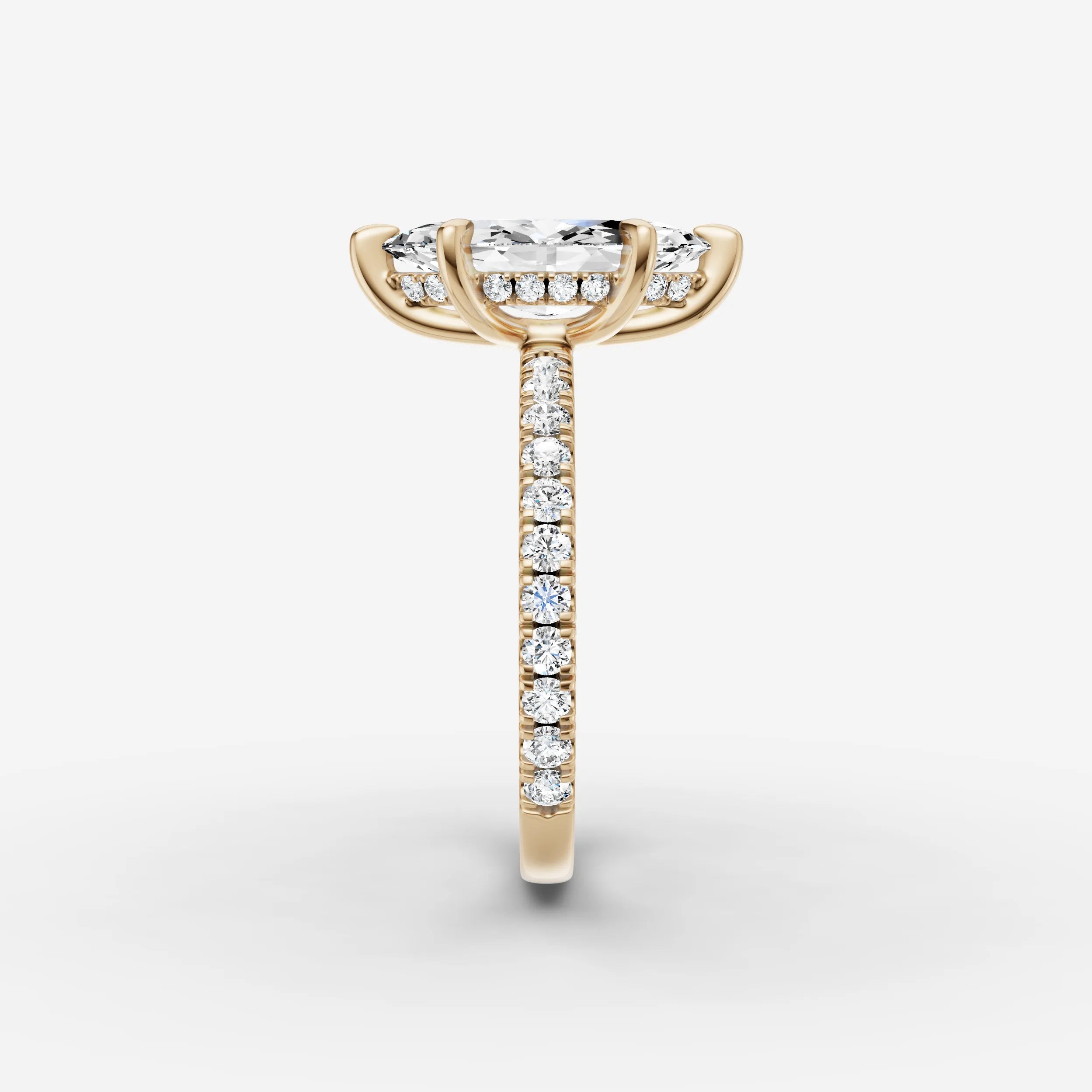 Hidden Halo & Pave - Marquise