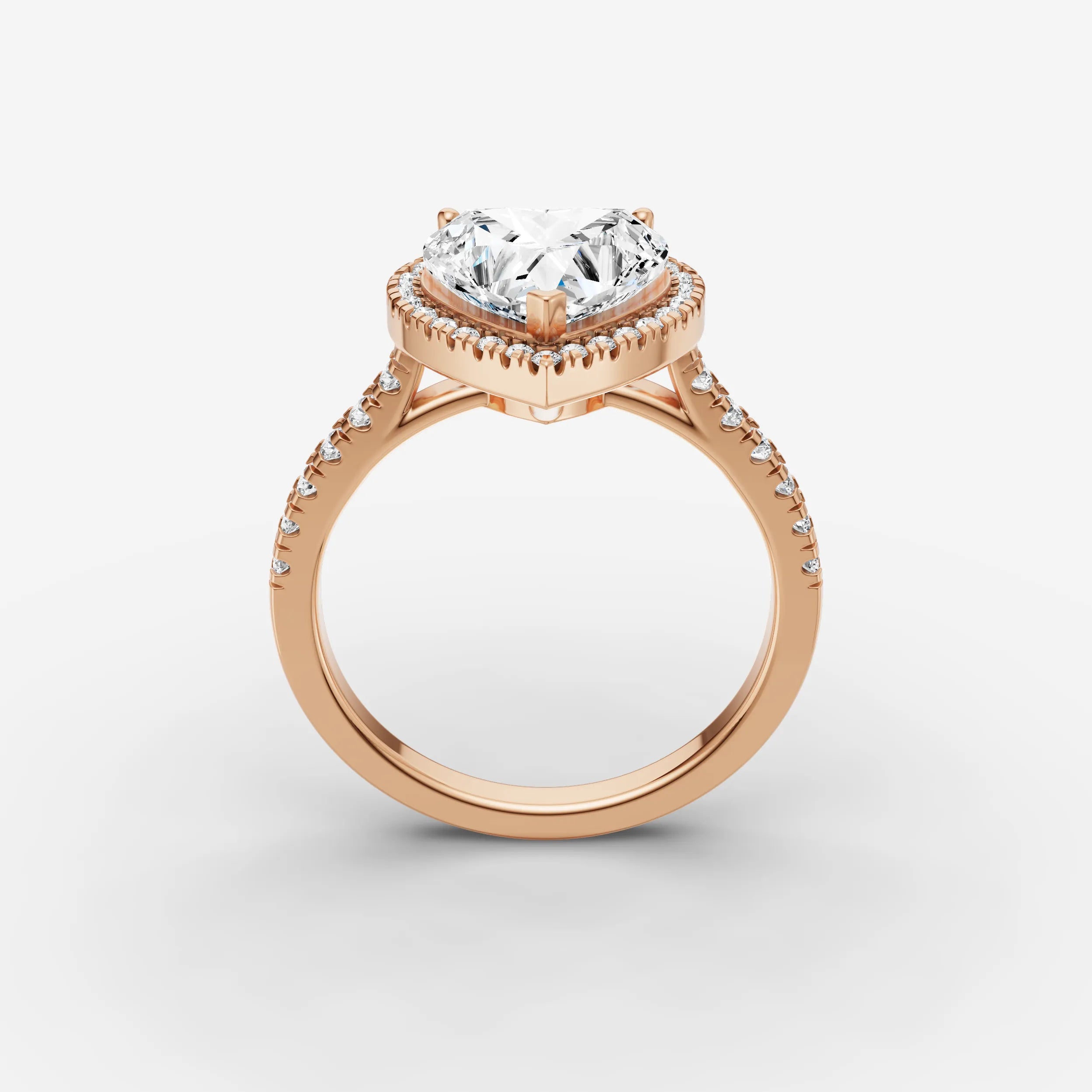 Halo & Pave - Heart