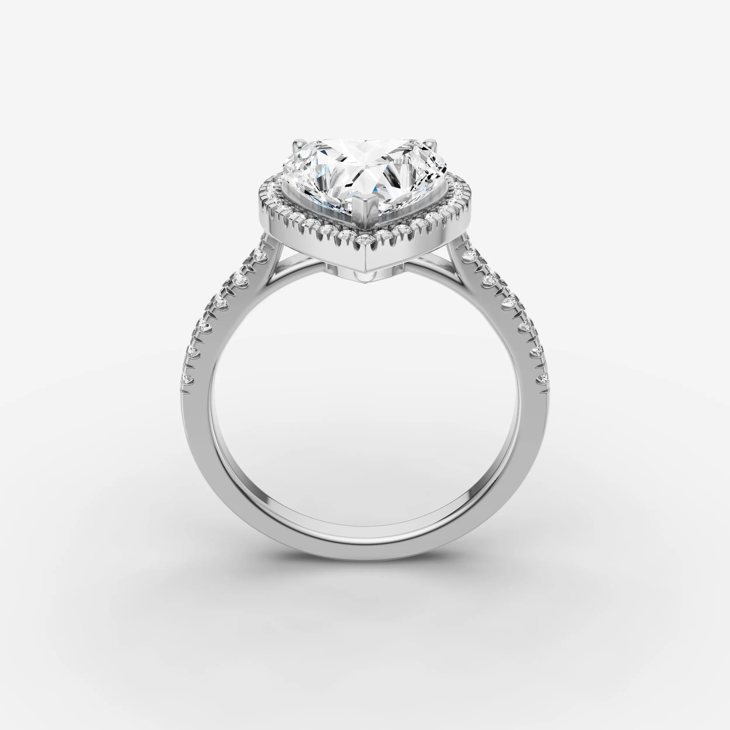 Halo & Pave - Heart