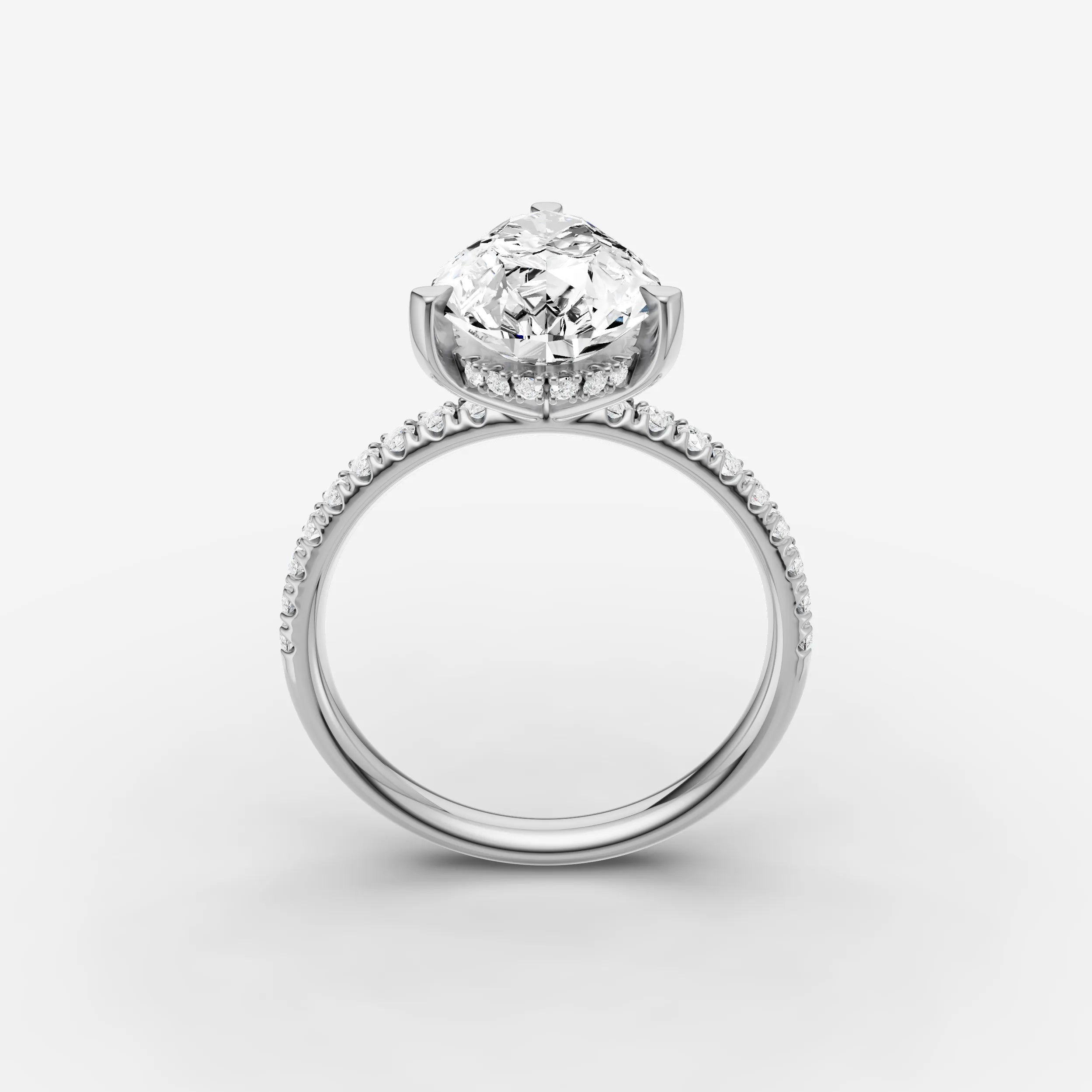 Hidden Halo & Pave - Pear