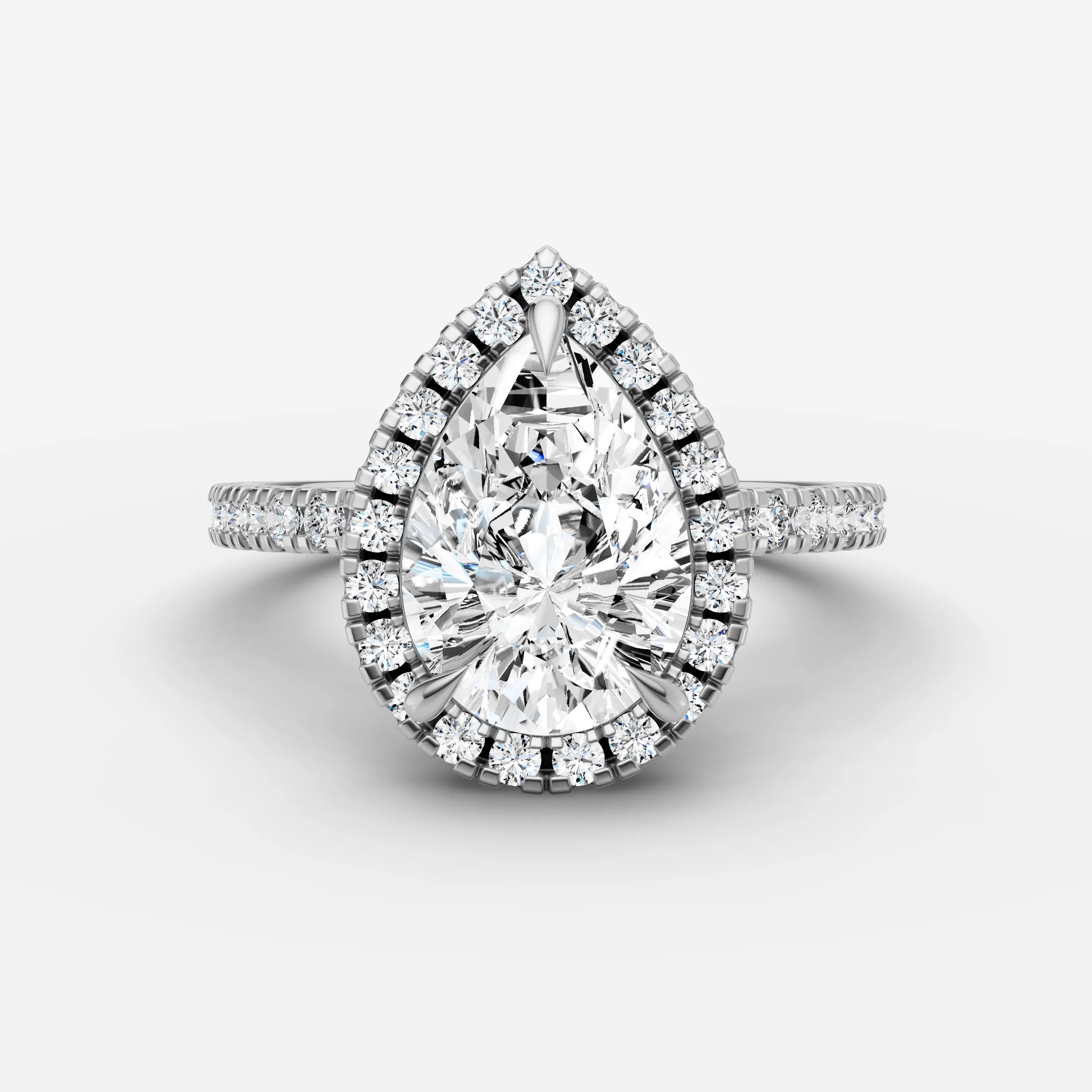 Halo & Pave - Pear