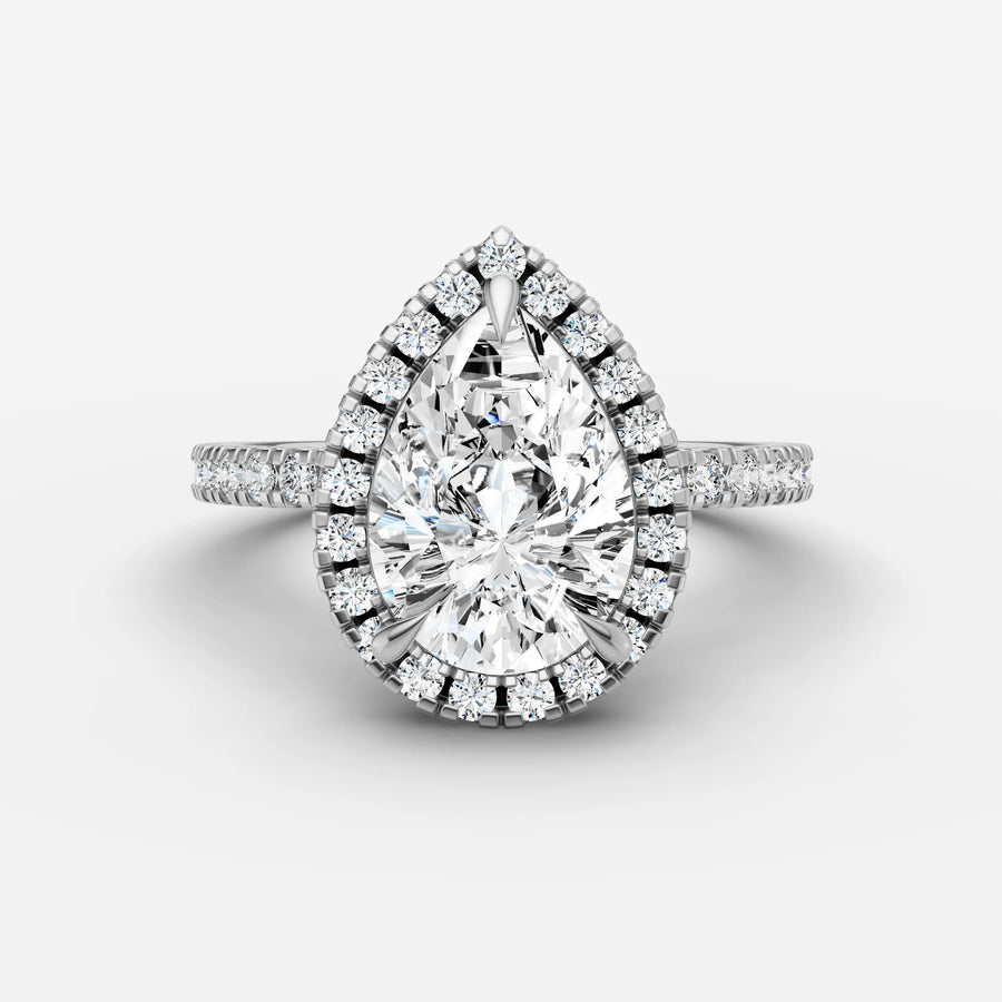 Halo & Pave - Pear
