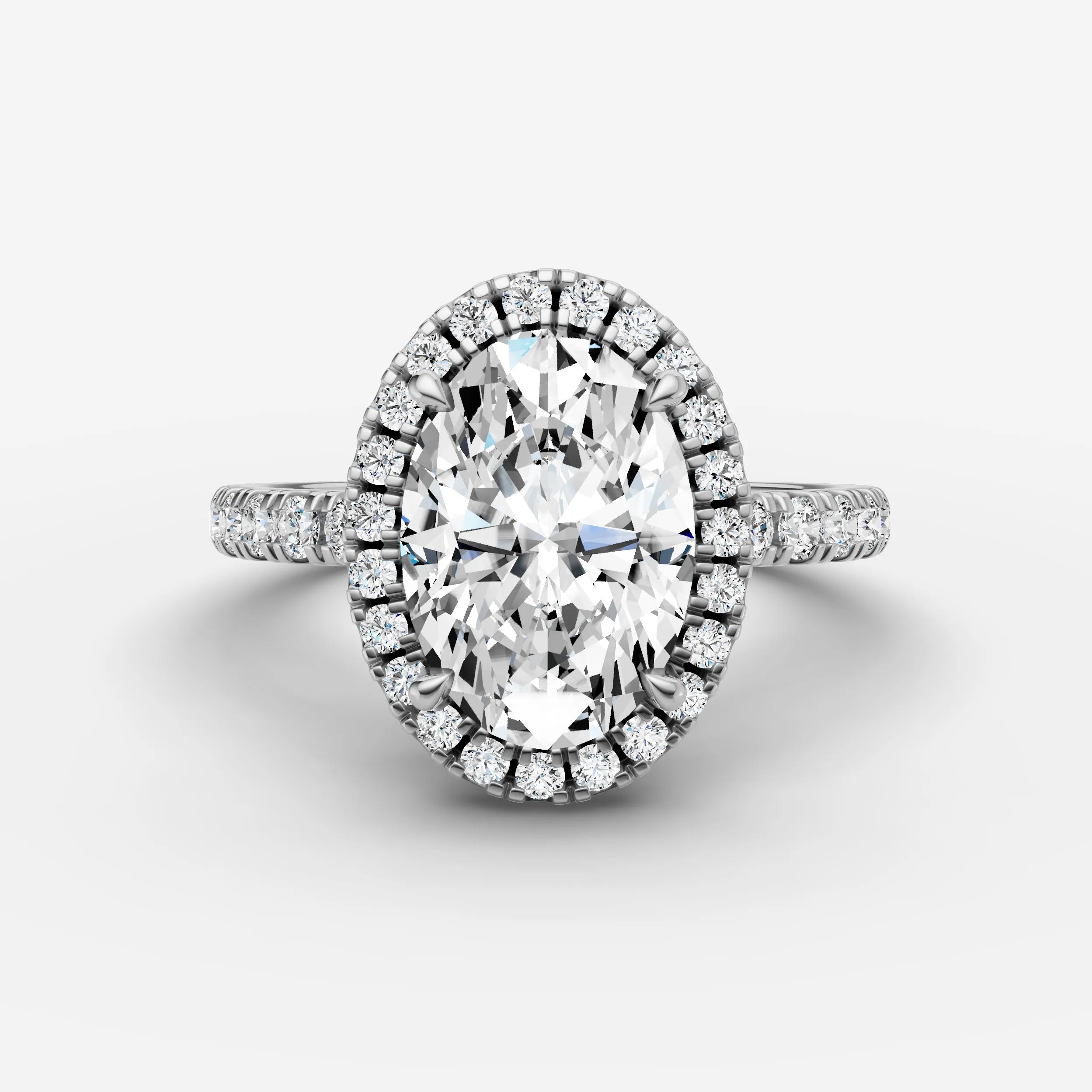 Halo & Pave - Oval