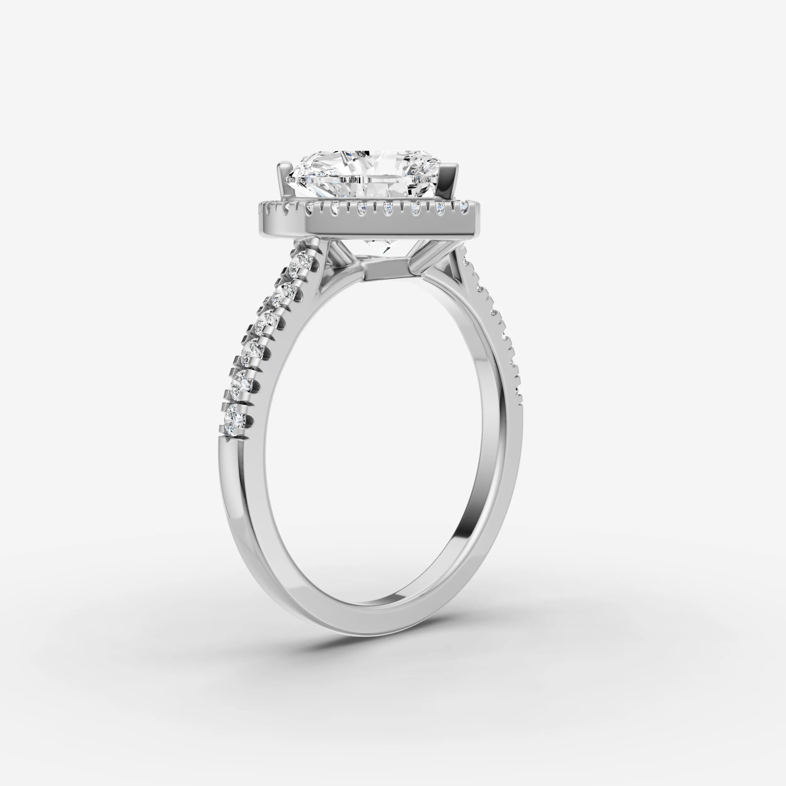 Halo & Pave - Heart