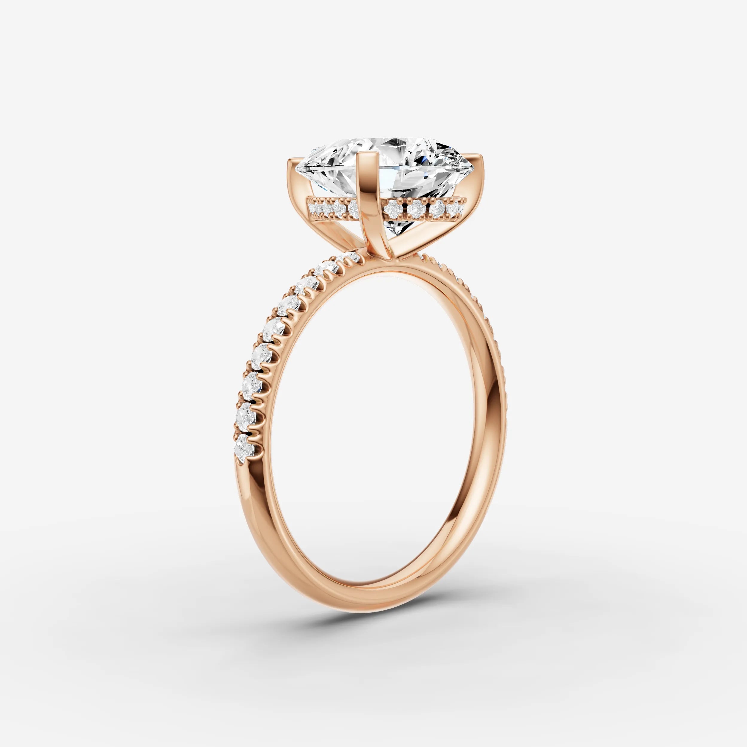 Hidden Halo & Pave - Pear