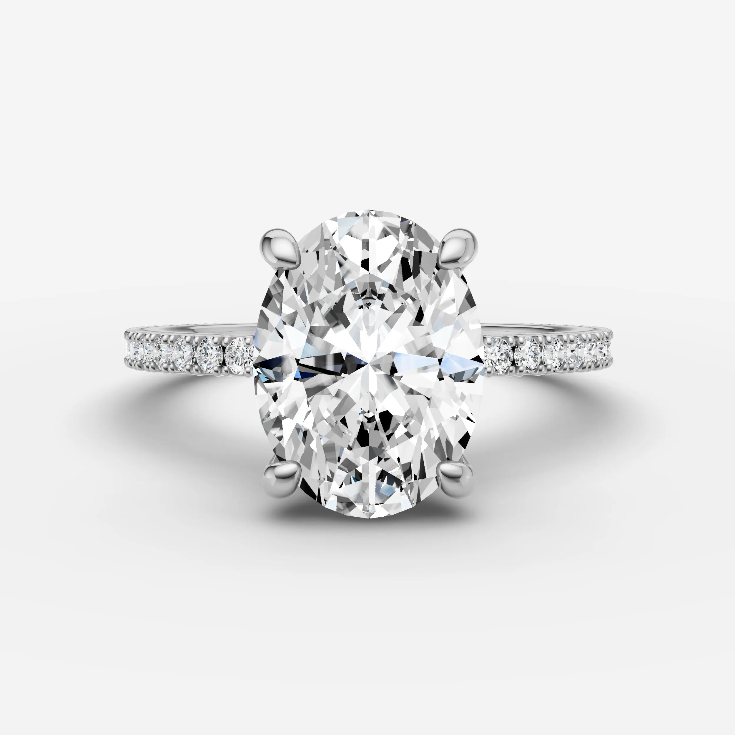 Hidden Halo & Pave - Oval