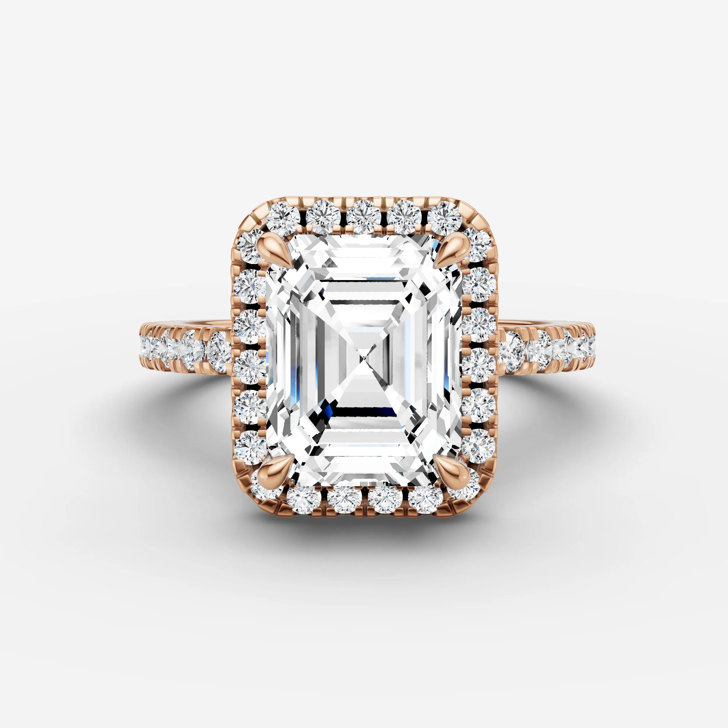 Halo & Pave - Emerald