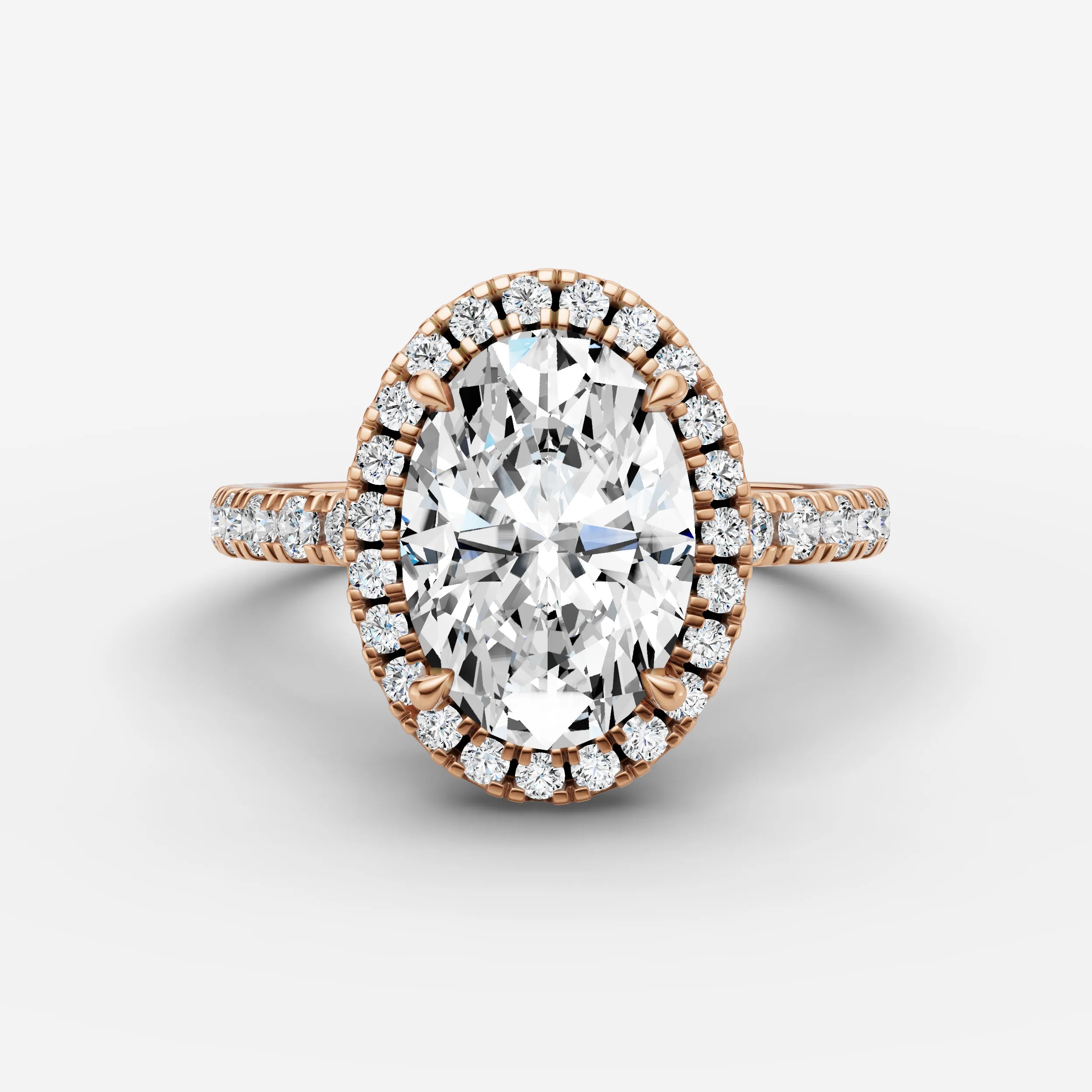 Halo & Pave - Oval
