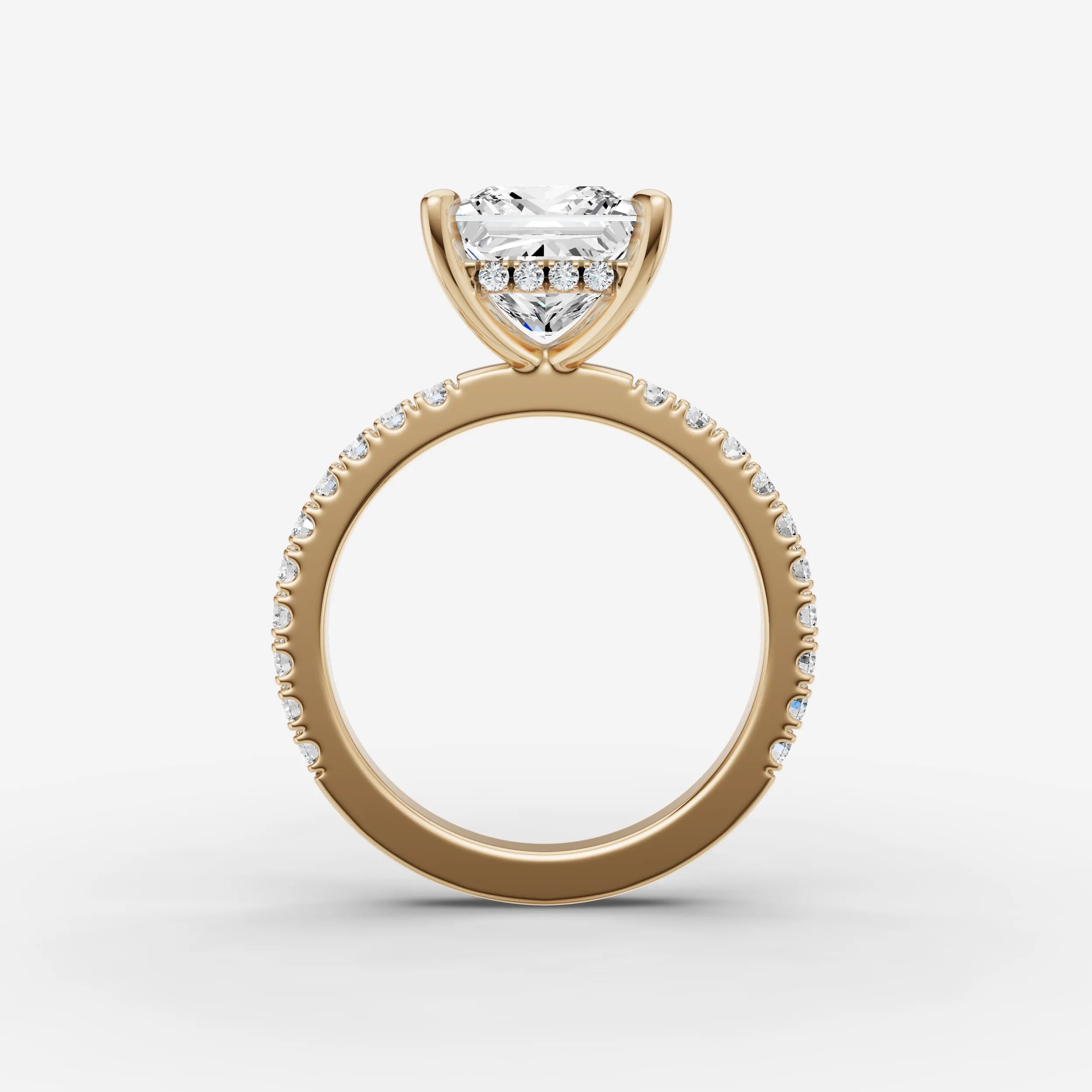 Hidden Halo & Pave - Princess