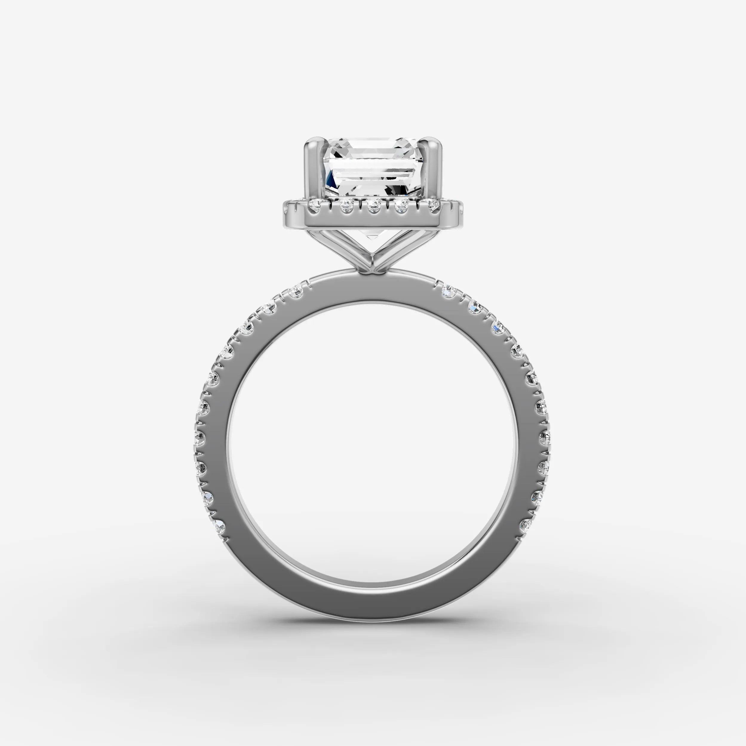 Halo & Pave - Emerald