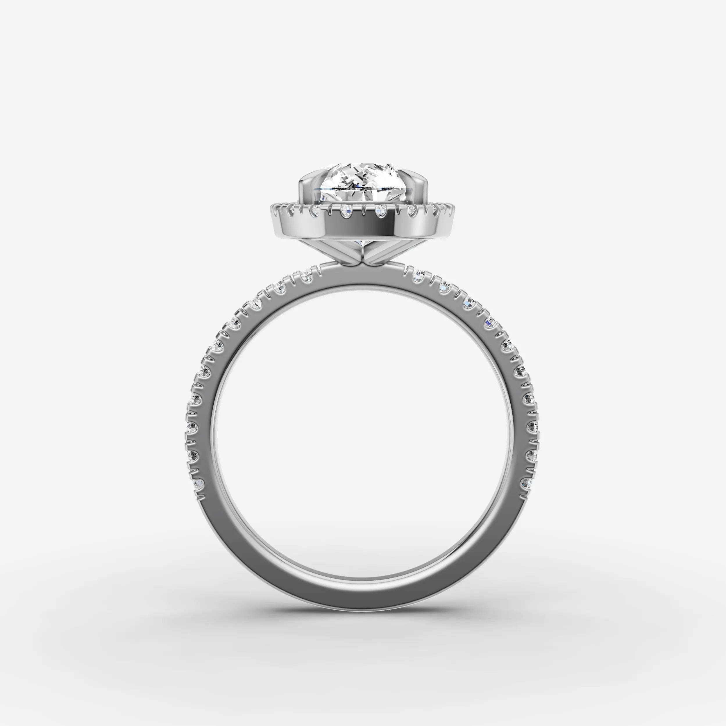 Halo & Pave - Pear