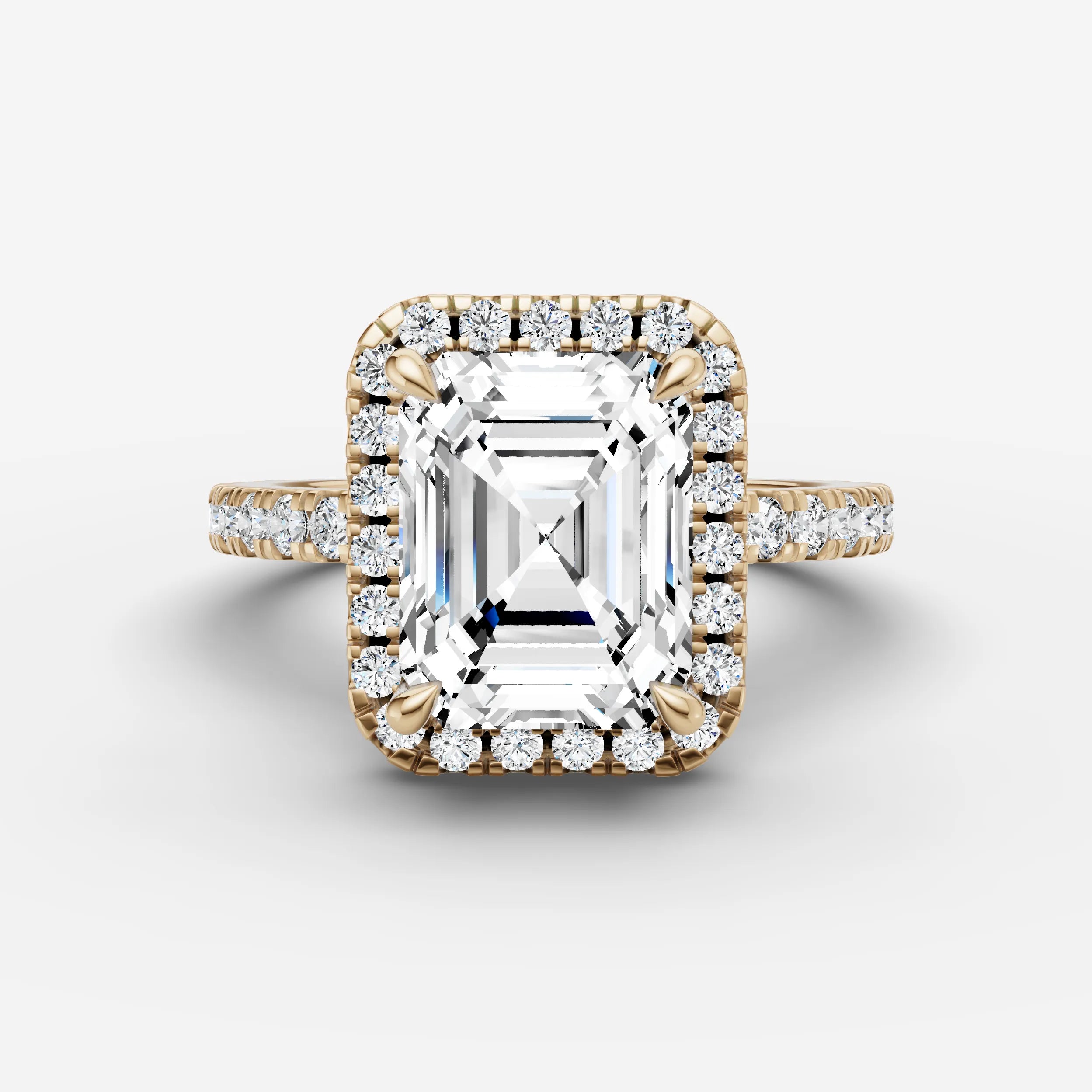 Halo & Pave - Emerald