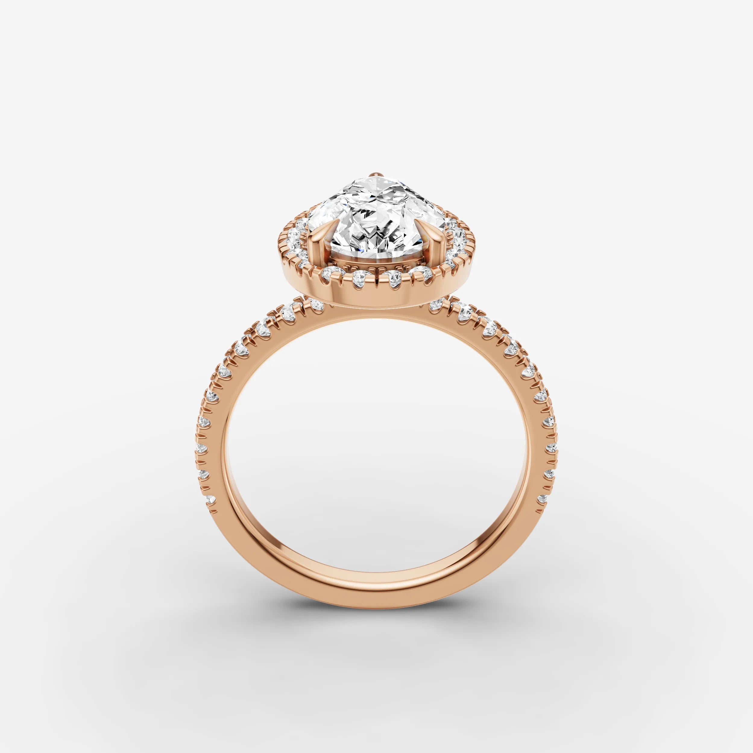 Halo & Pave - Pear