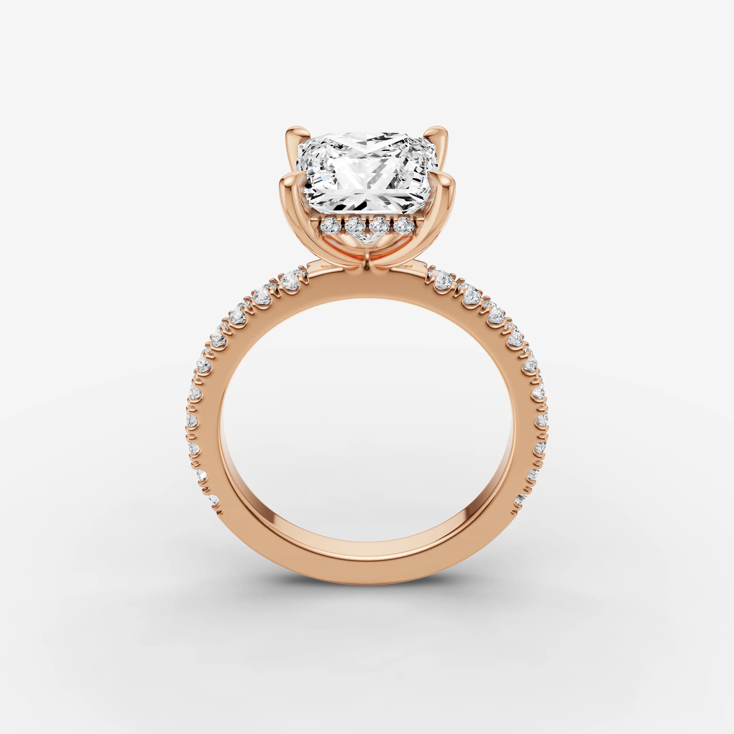 Hidden Halo & Pave - Princess
