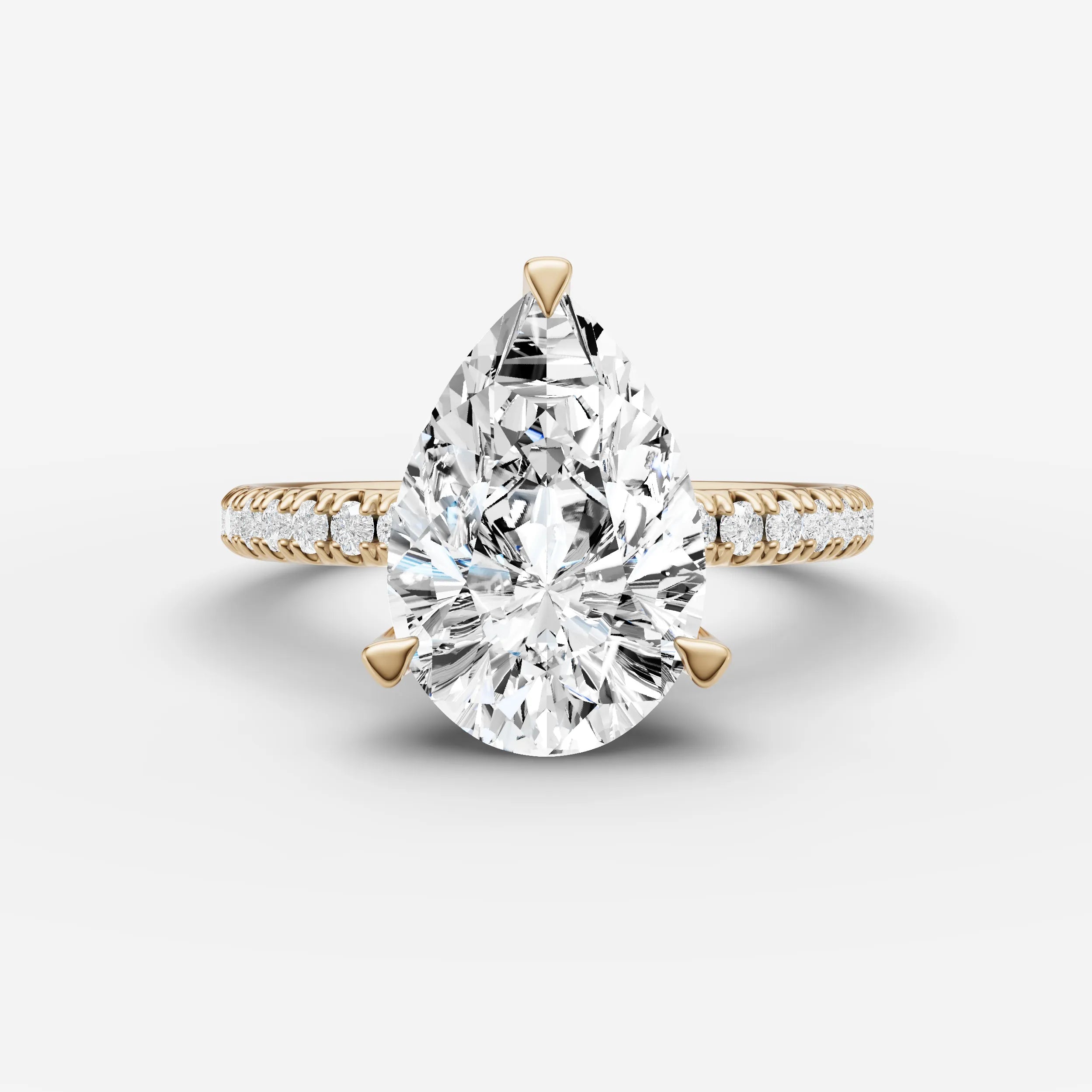 Hidden Halo & Pave - Pear