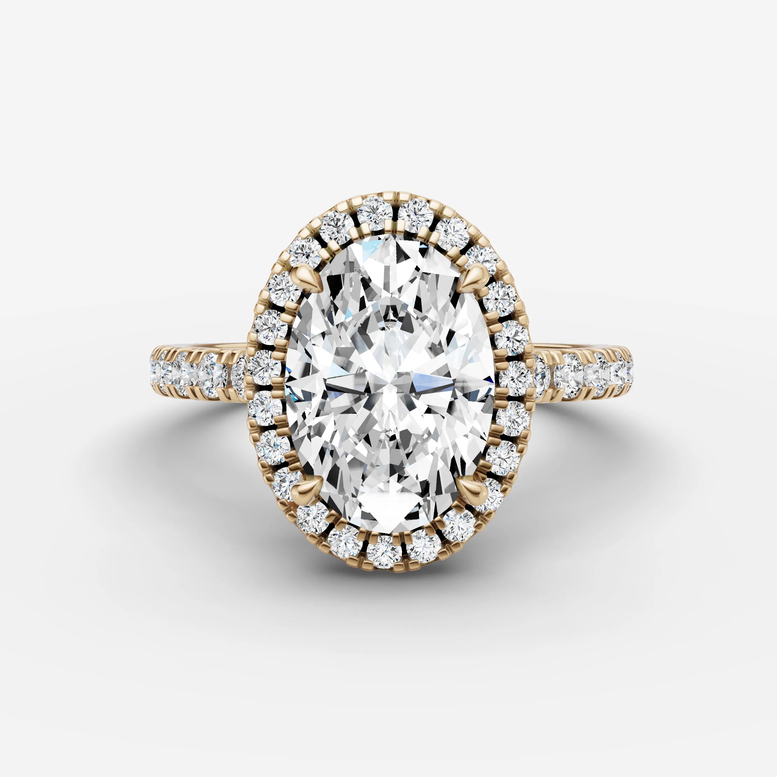 Halo & Pave - Oval